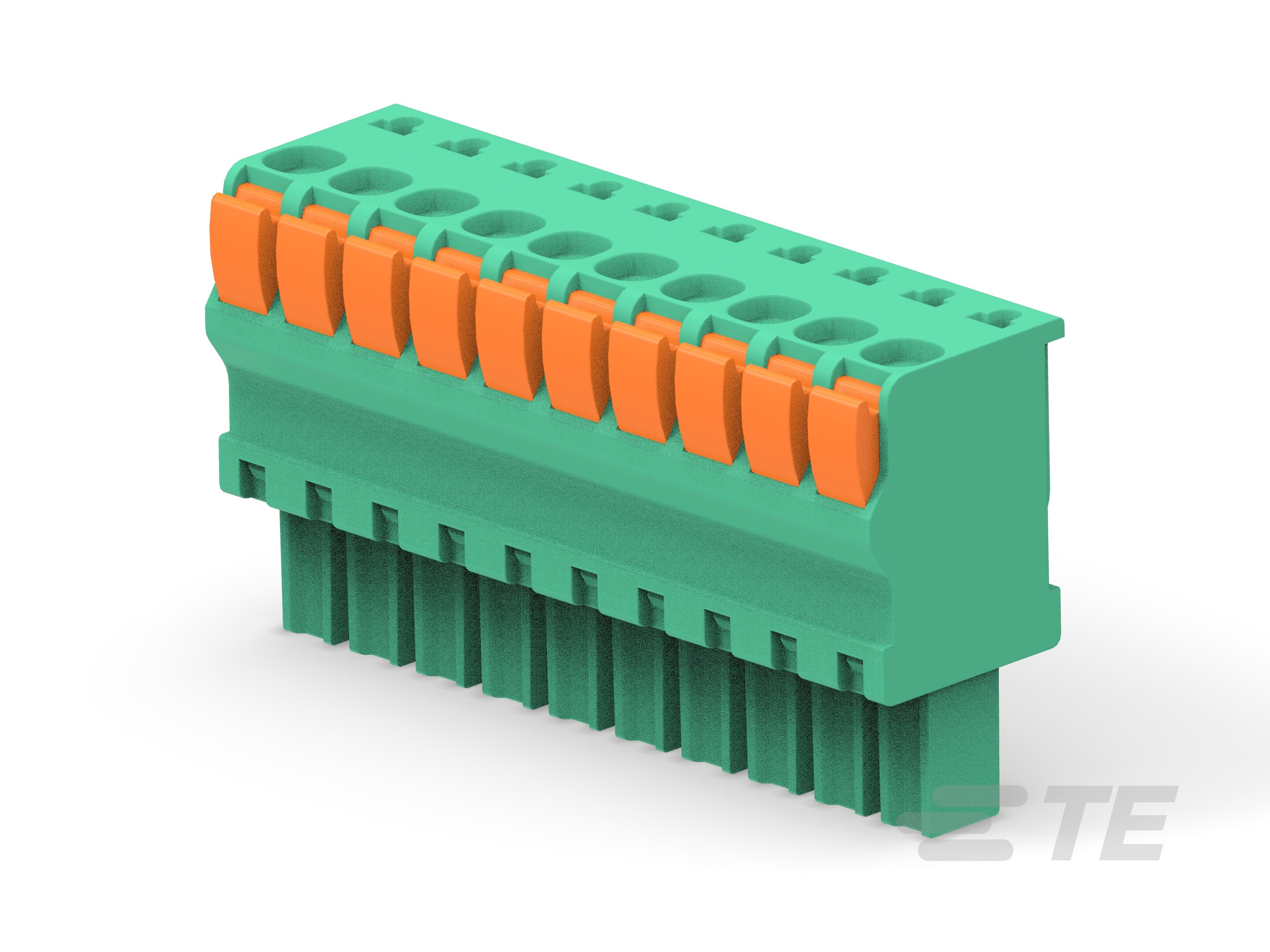 STR PLUG SPRING TYPE LH 10P, 3.81mm-1-1986722-0