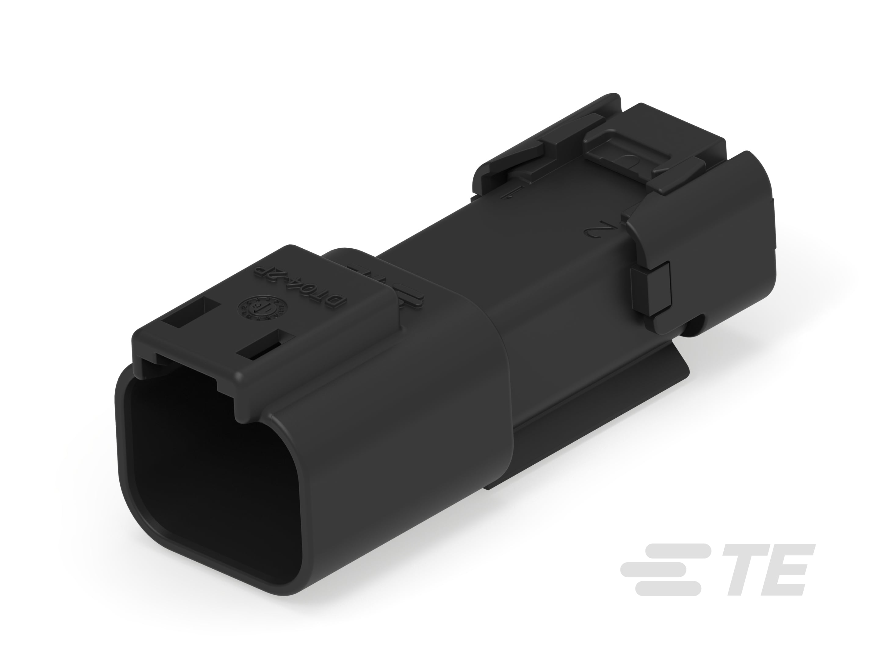 DT04-2P-TE32, REC, 2P, BLK, E, SNAPCAP-1-2303812-4