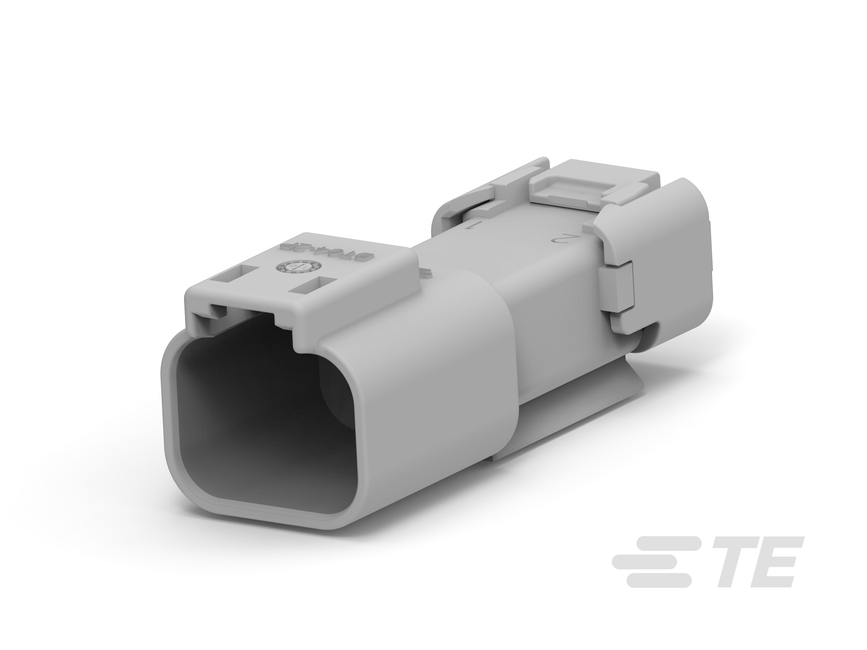 DT04-2P-TB31, REC, 2POS, GRY, BLKED, CAP-1-2303812-5