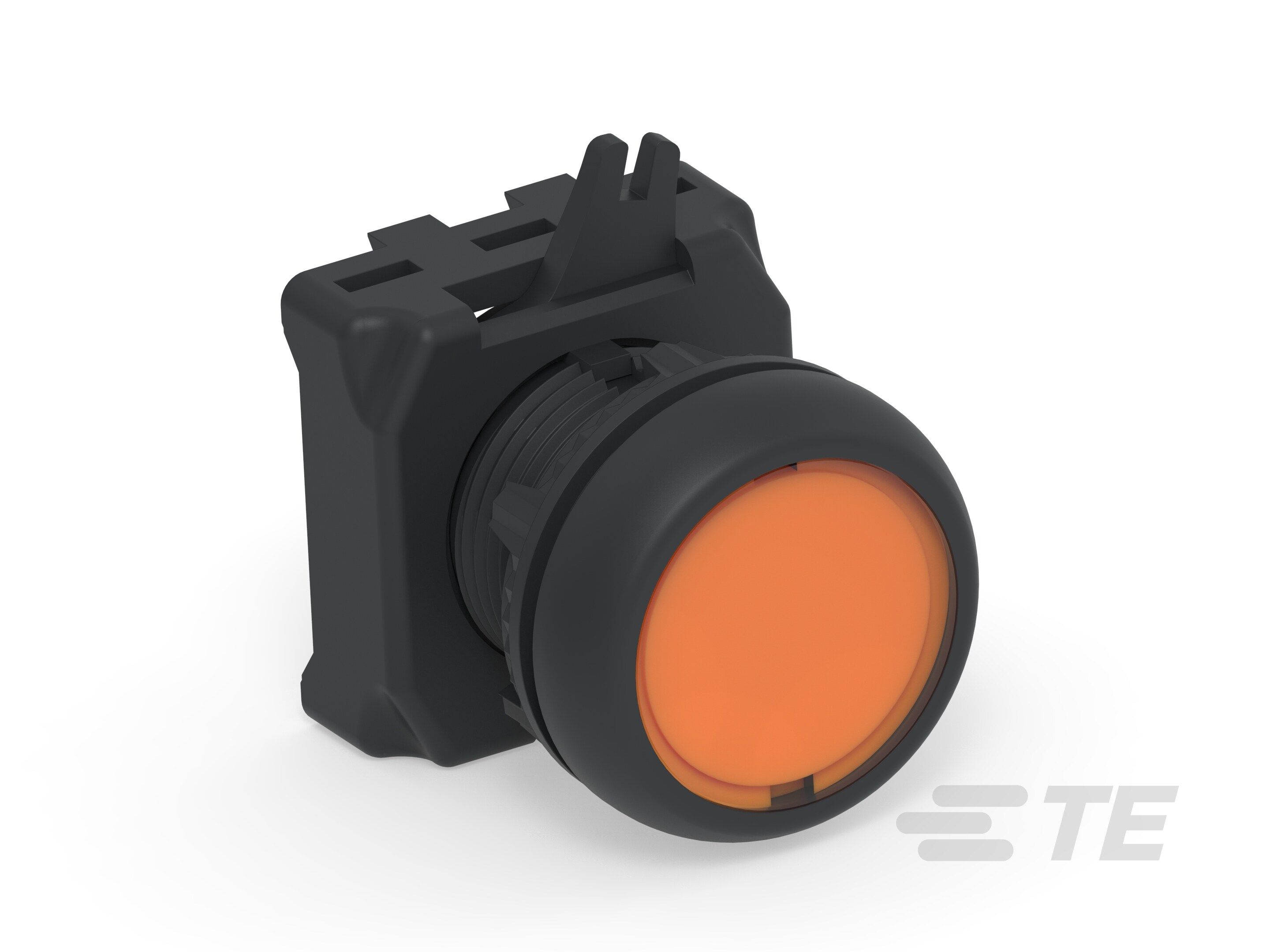 ILLUM. PUSH BUTTON FLUSH ORANGE-1-2492672-3