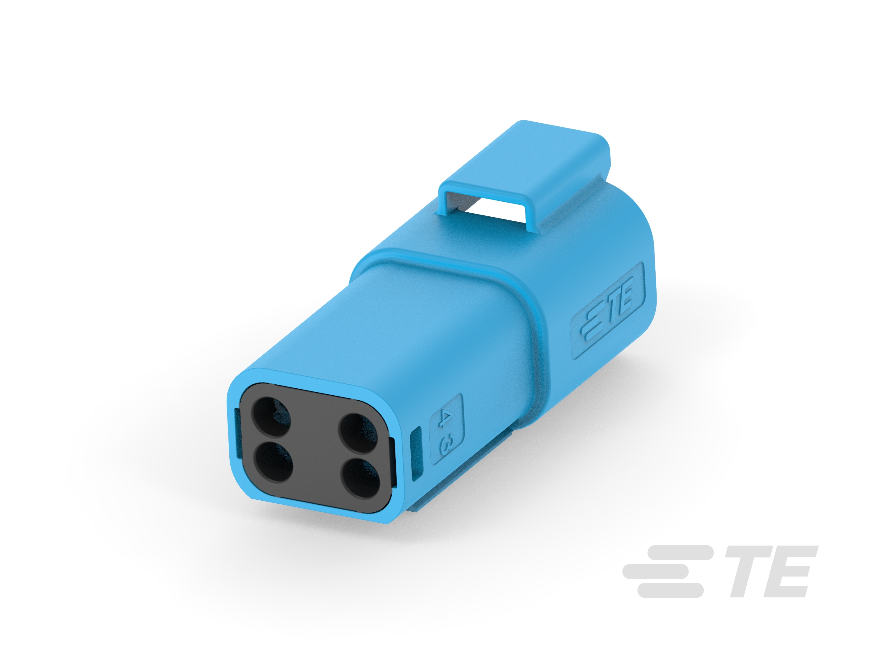 4CCT BLUE RECEP W/LARGE SEAL-1-2600030-3