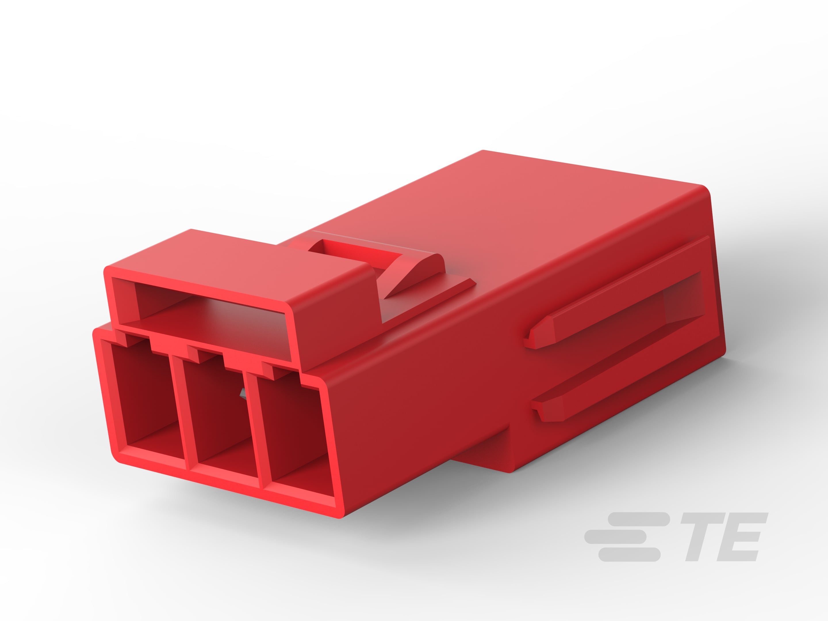 REC MOD, 3P LATCHED POKE-IN WTW CONN,RED-1-2834055-4