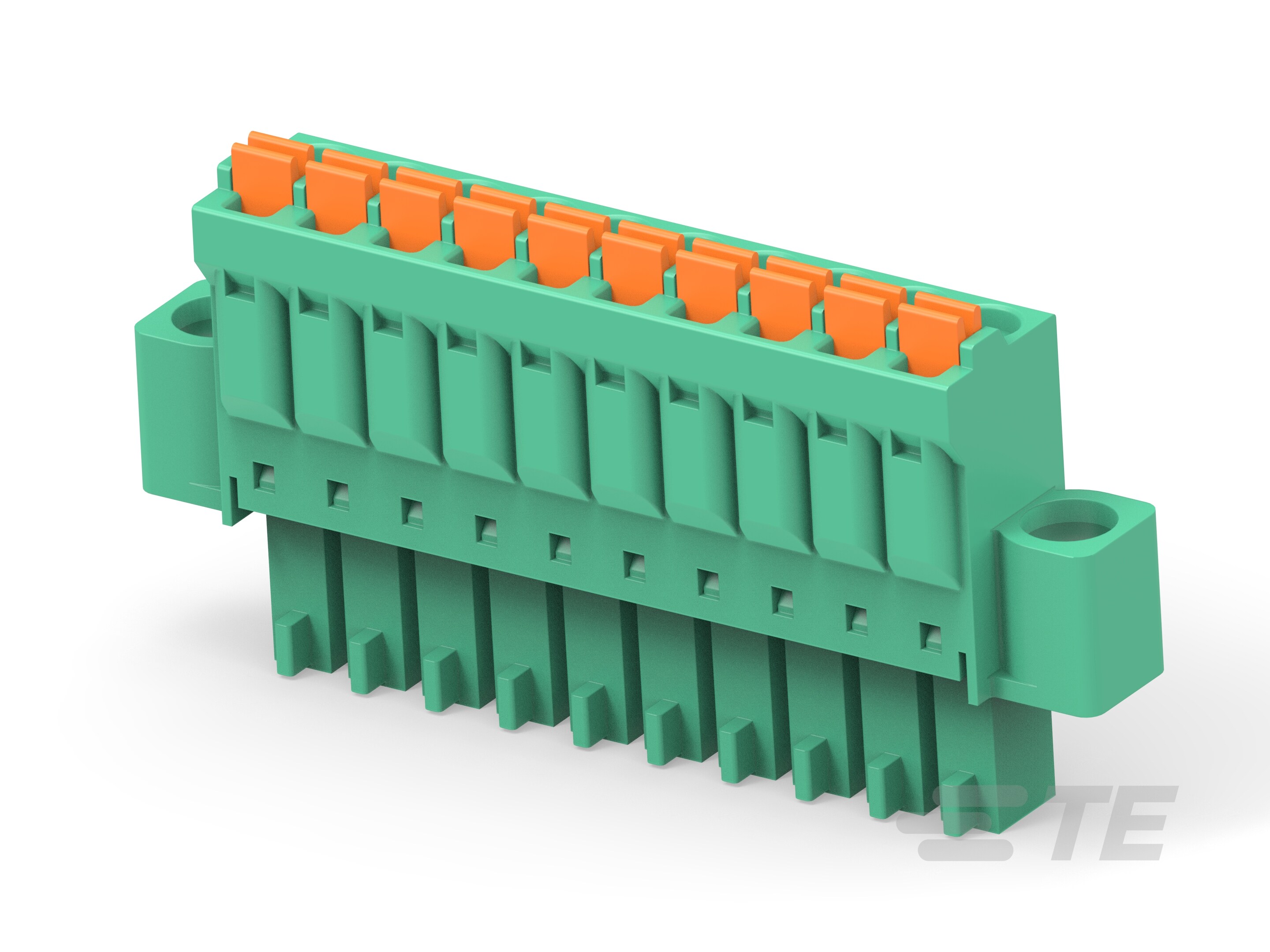 10P Spring TB Plug w/ Flg 3.5, GN-1-2842480-0