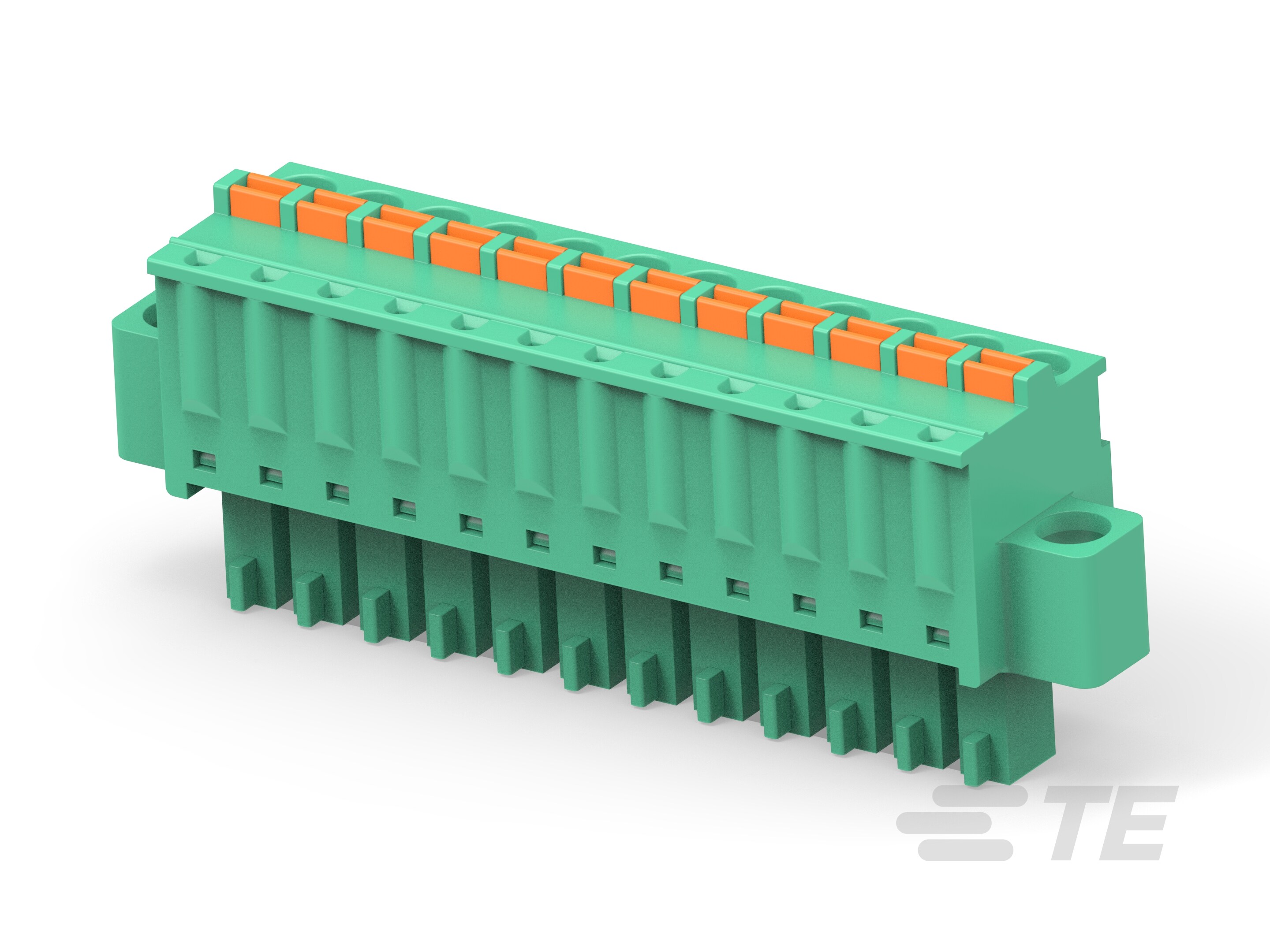 12P Spring TB Plug w/ Flg 3.81, GN-1-2842506-2