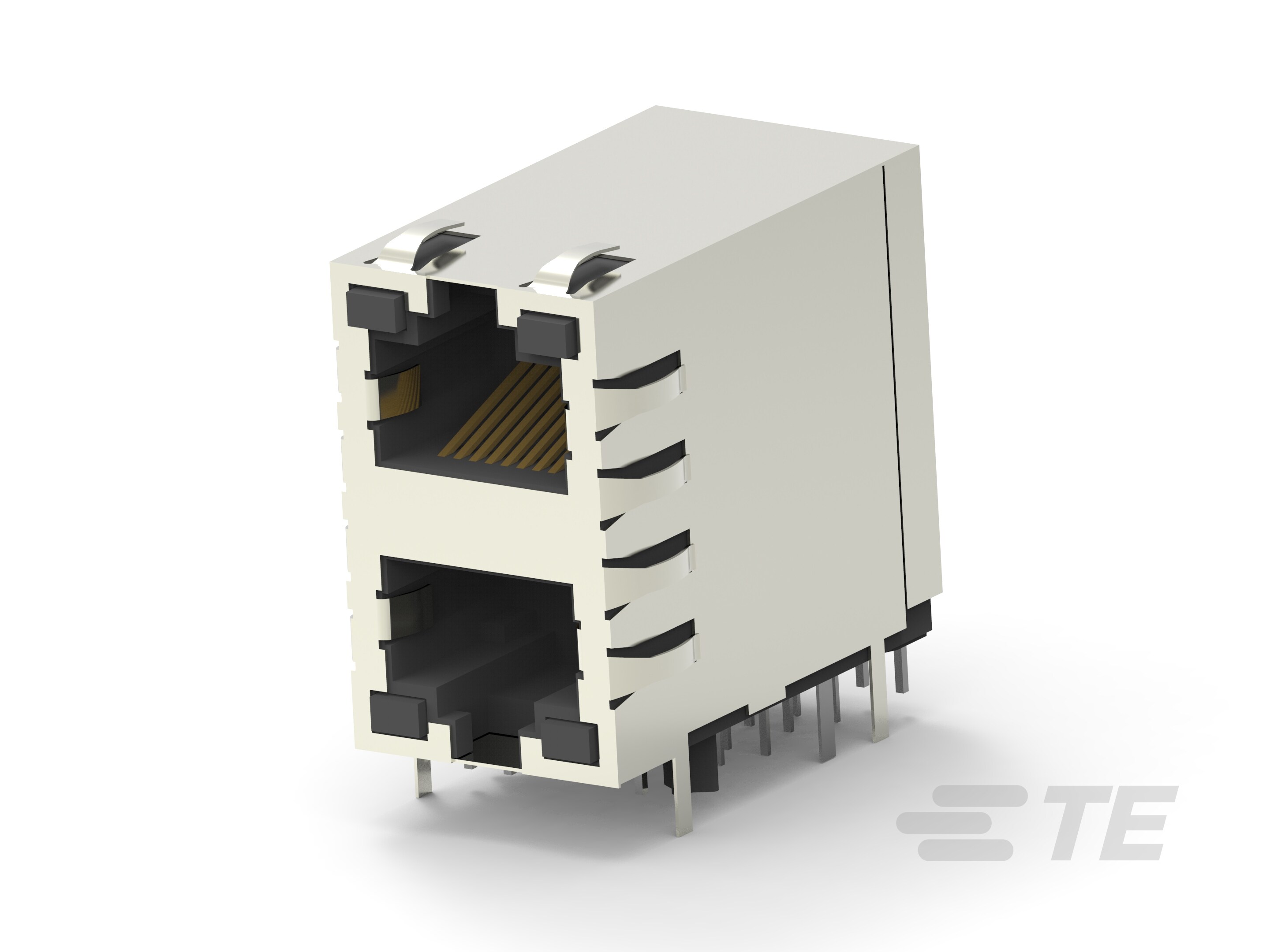 STK JK,2X1,SHLD,G/Y BI-CLR LED-1-6368011-1