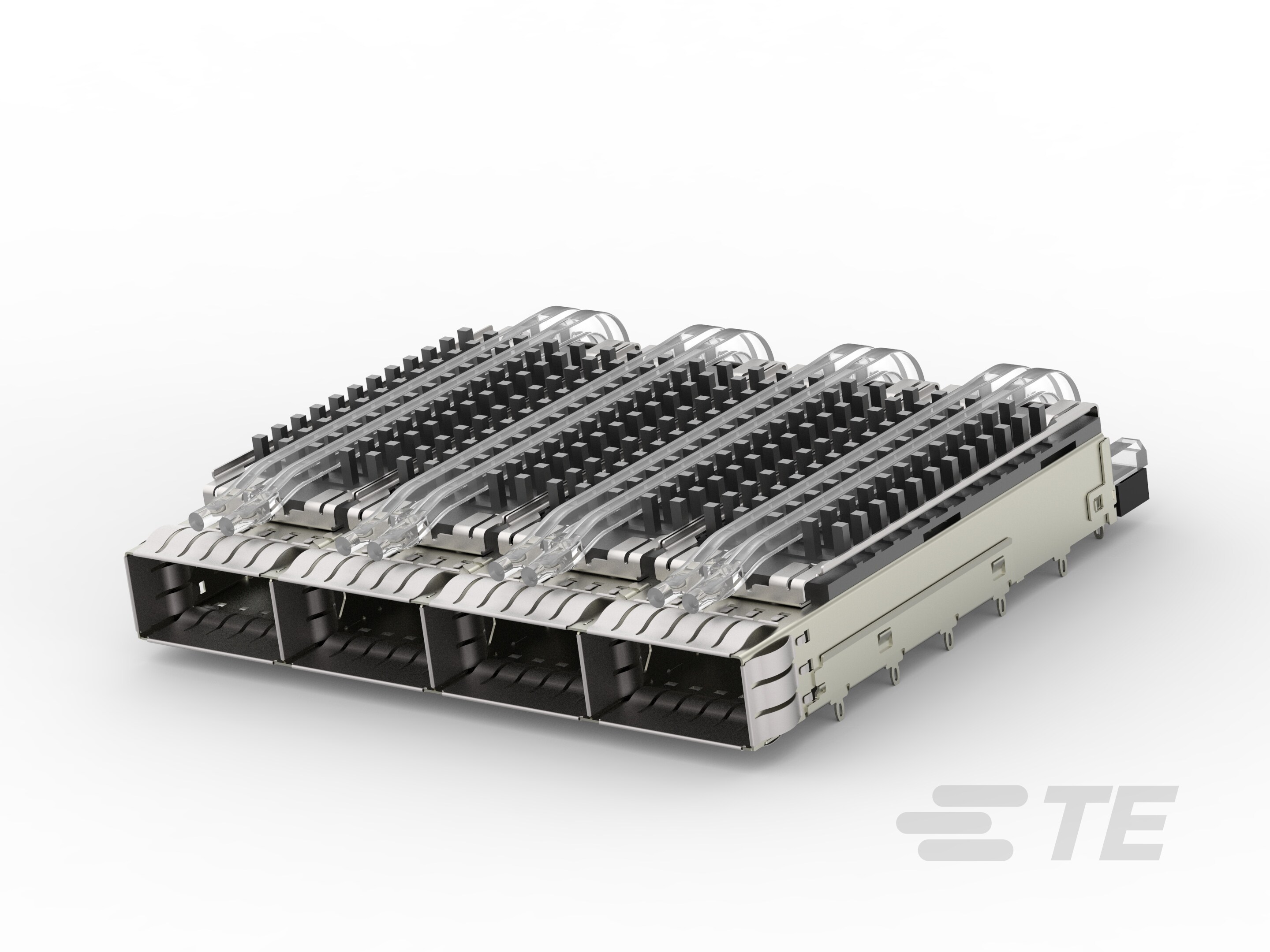 CAGE ASSY, 1X4, QSFP28, SPRING, HS, LP-2-2170747-2