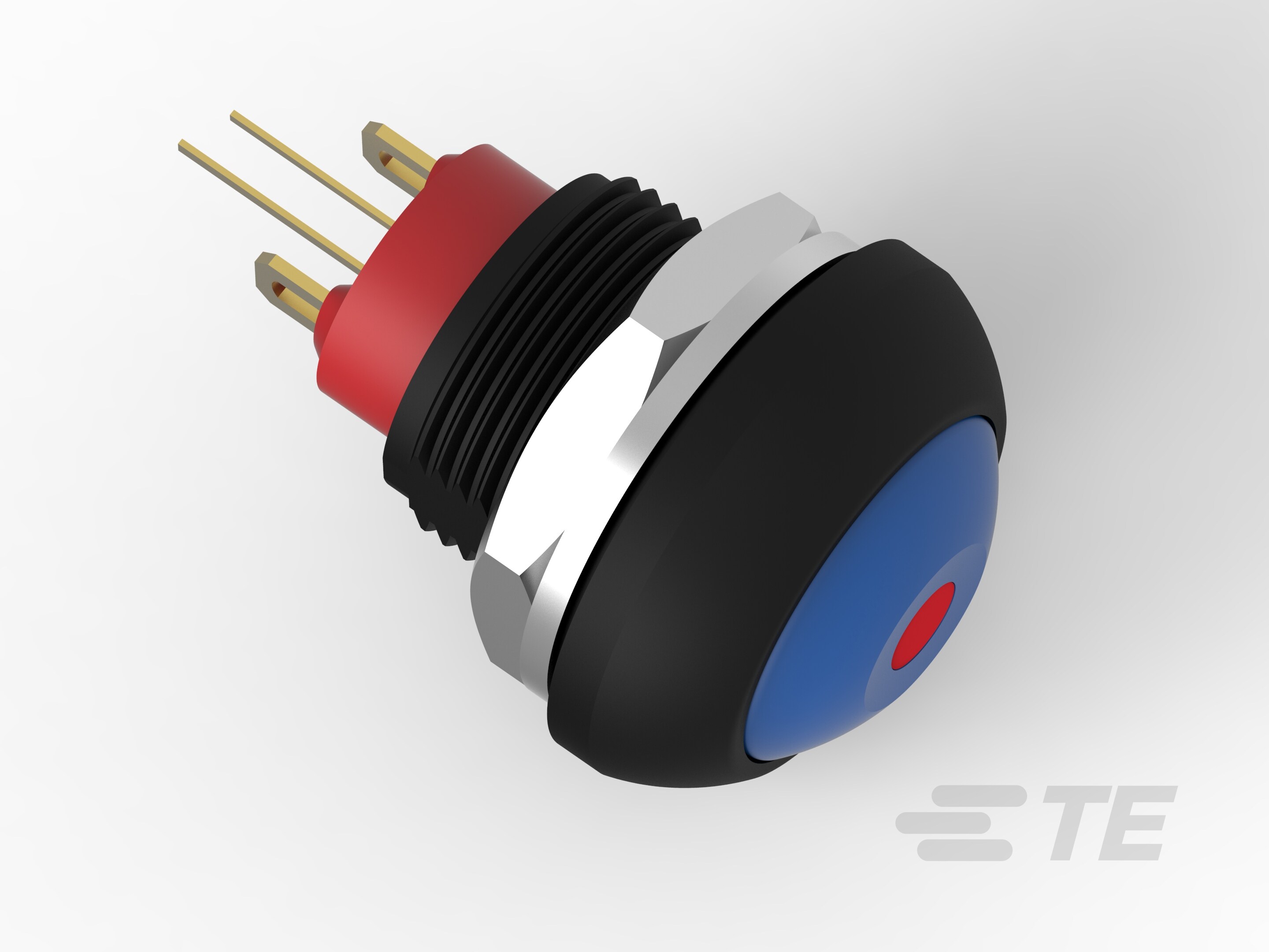 PB OFF/ON FC BLU M1 TERM RED LED IP68-2-2329387-2