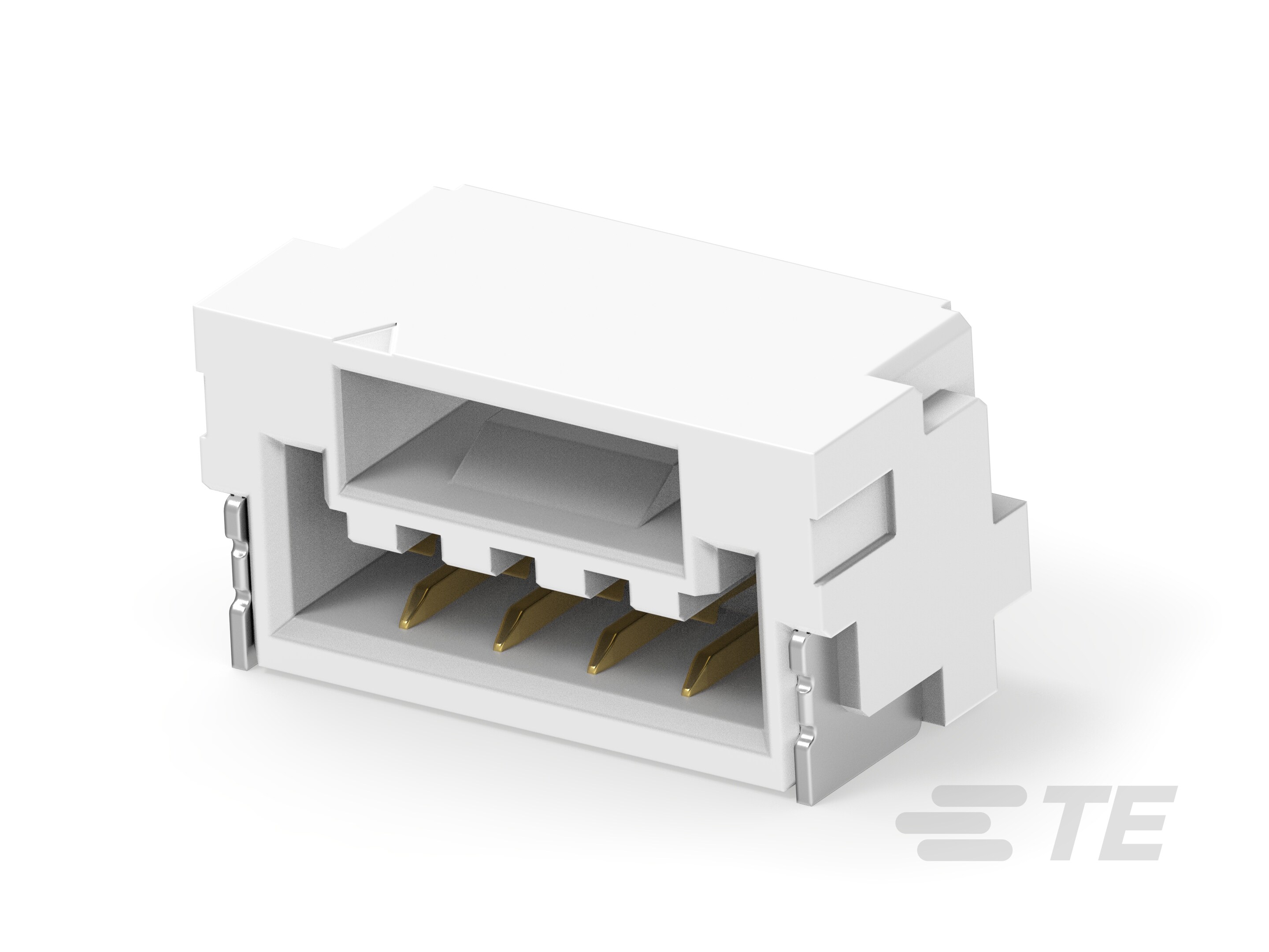 1.25P 4POS WTB R/A BRD W LATCH AU NA-2-2390136-4