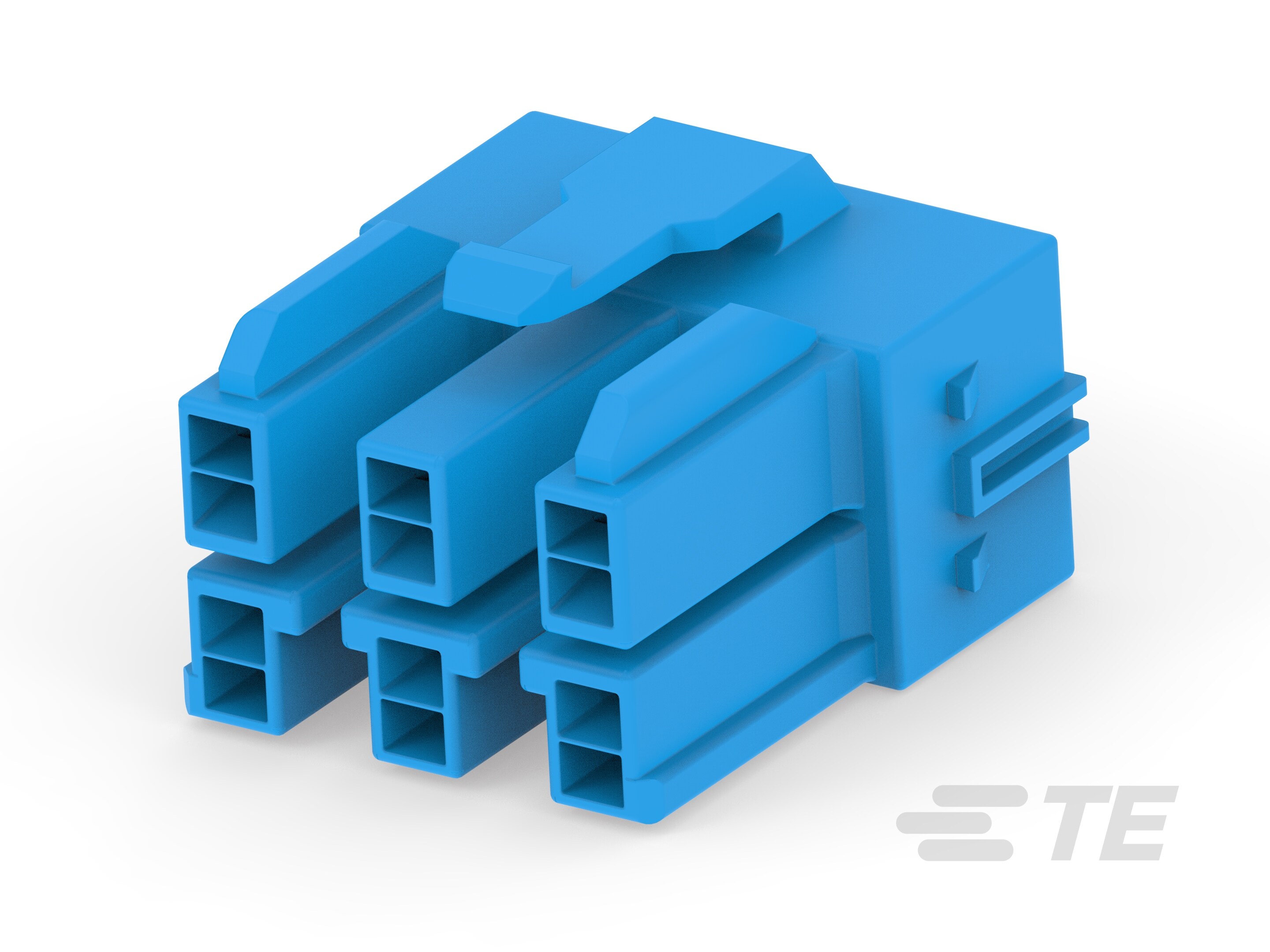 QP 6.5 PLUG HOUSING, 6P, BLUE-2-2465651-6