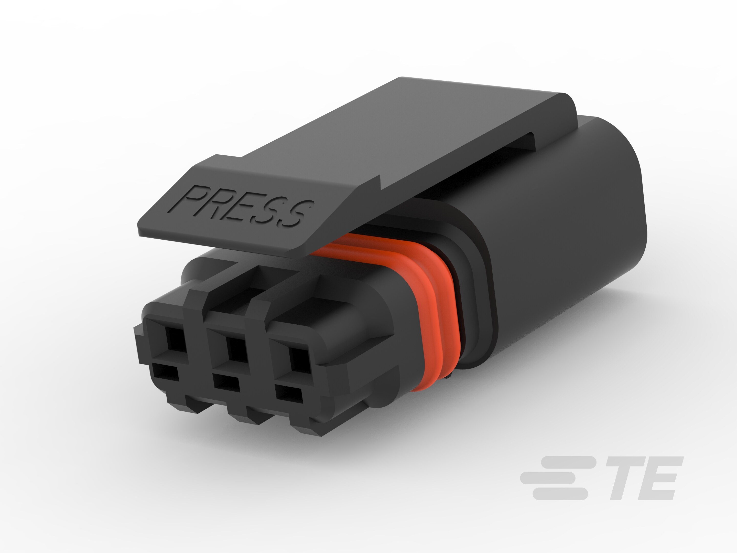 1P PLUG, MINIATURE WATERPROOF CONN,BLACK-2-2834074-1