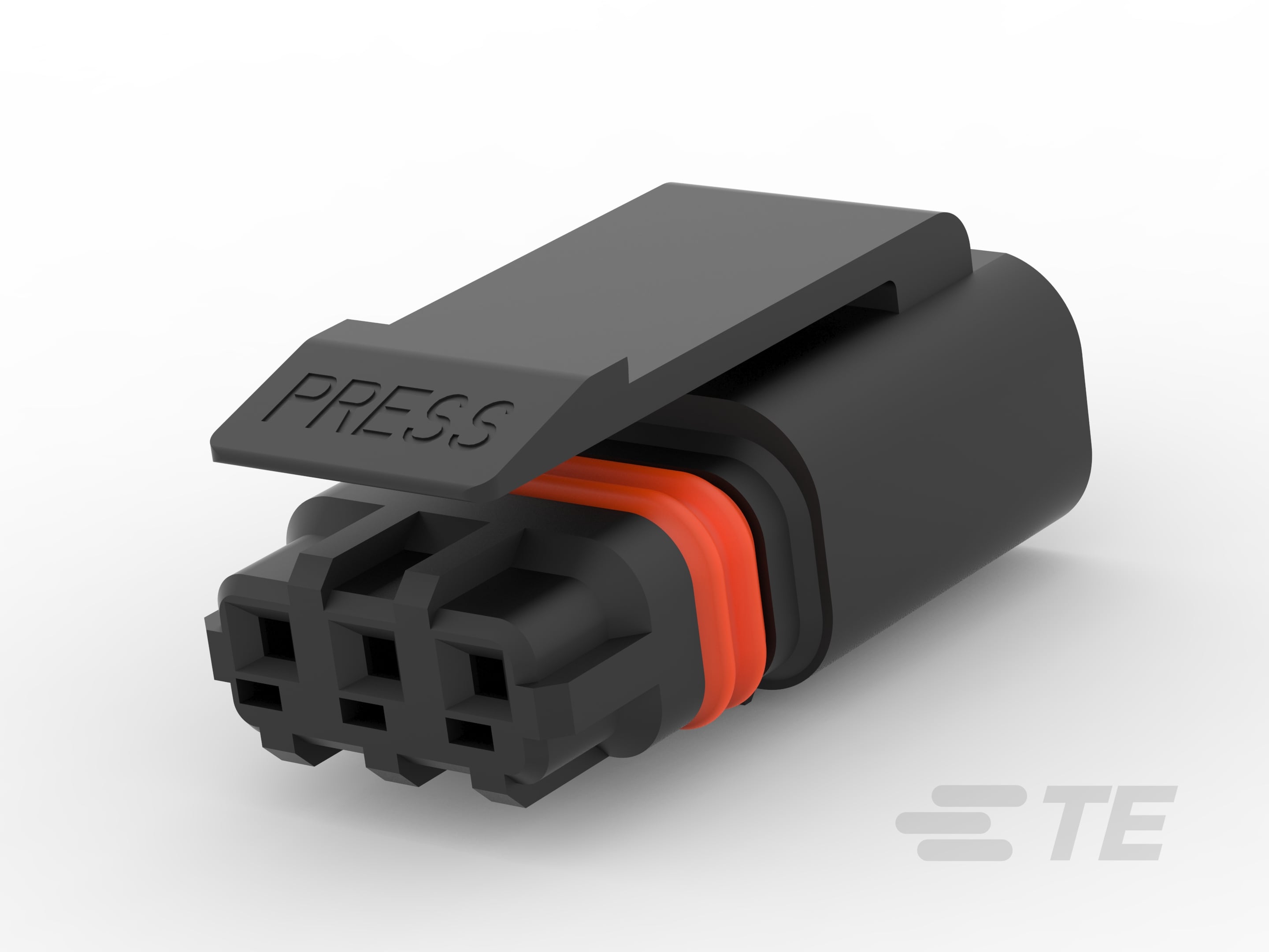 3P PLUG, MINIATURE WATERPROOF CONN,BLACK-2-2834074-3