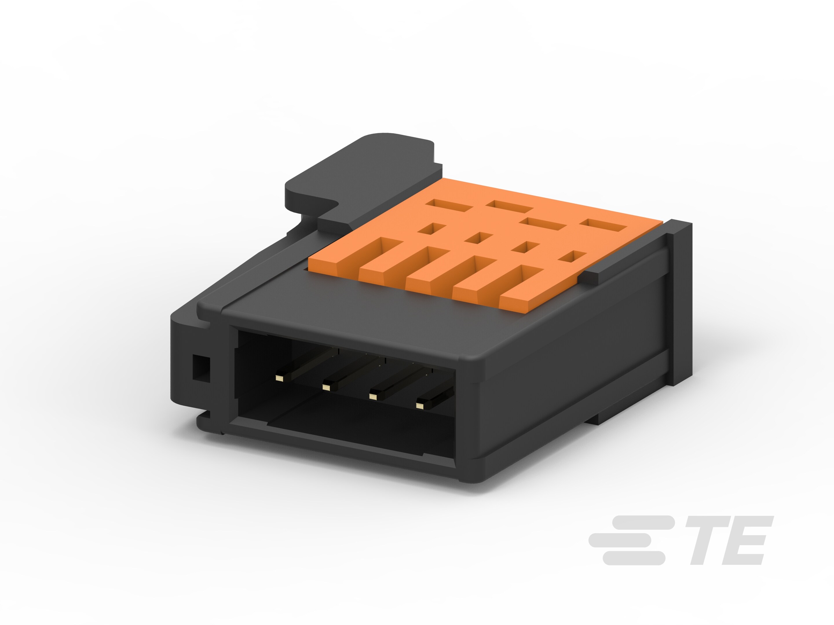 RITS CONN. PLUG ASSY 4P ORANGE COVER-3-1554809-4