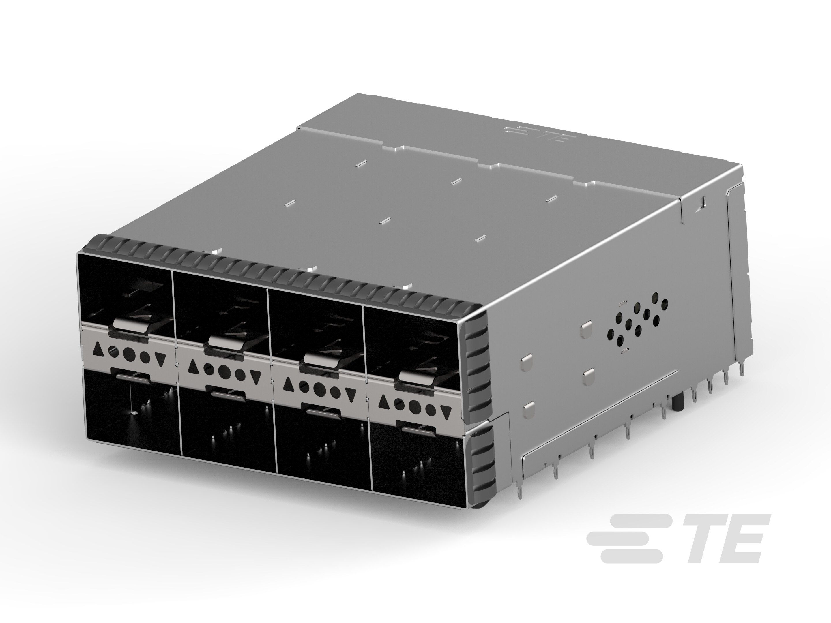 SFP56 STACKED 2X4 RECEPTACLE ASSEMBLY-3-2339978-3