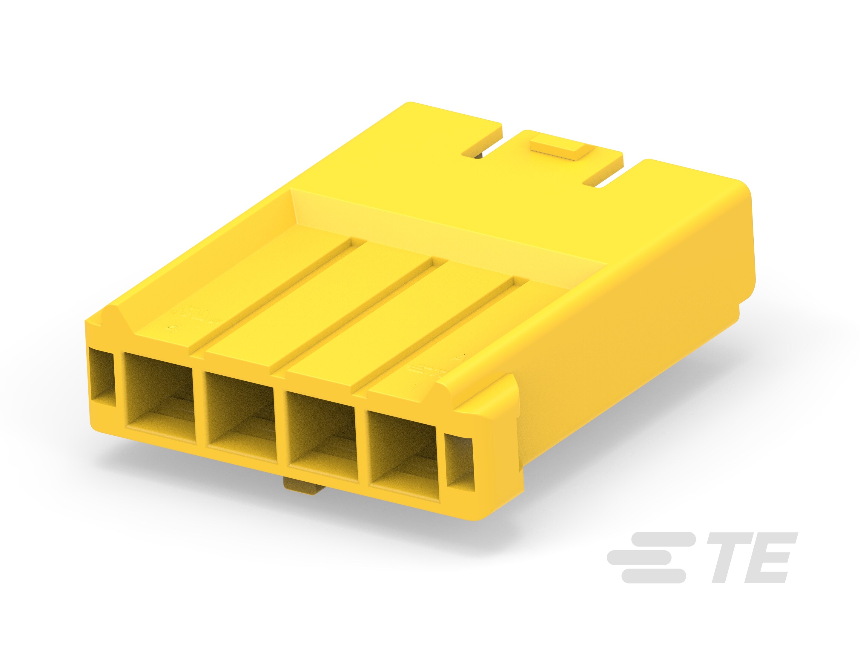 5.0 Power Key WTW Cap HSG, 4P Yellow-3-2430787-4