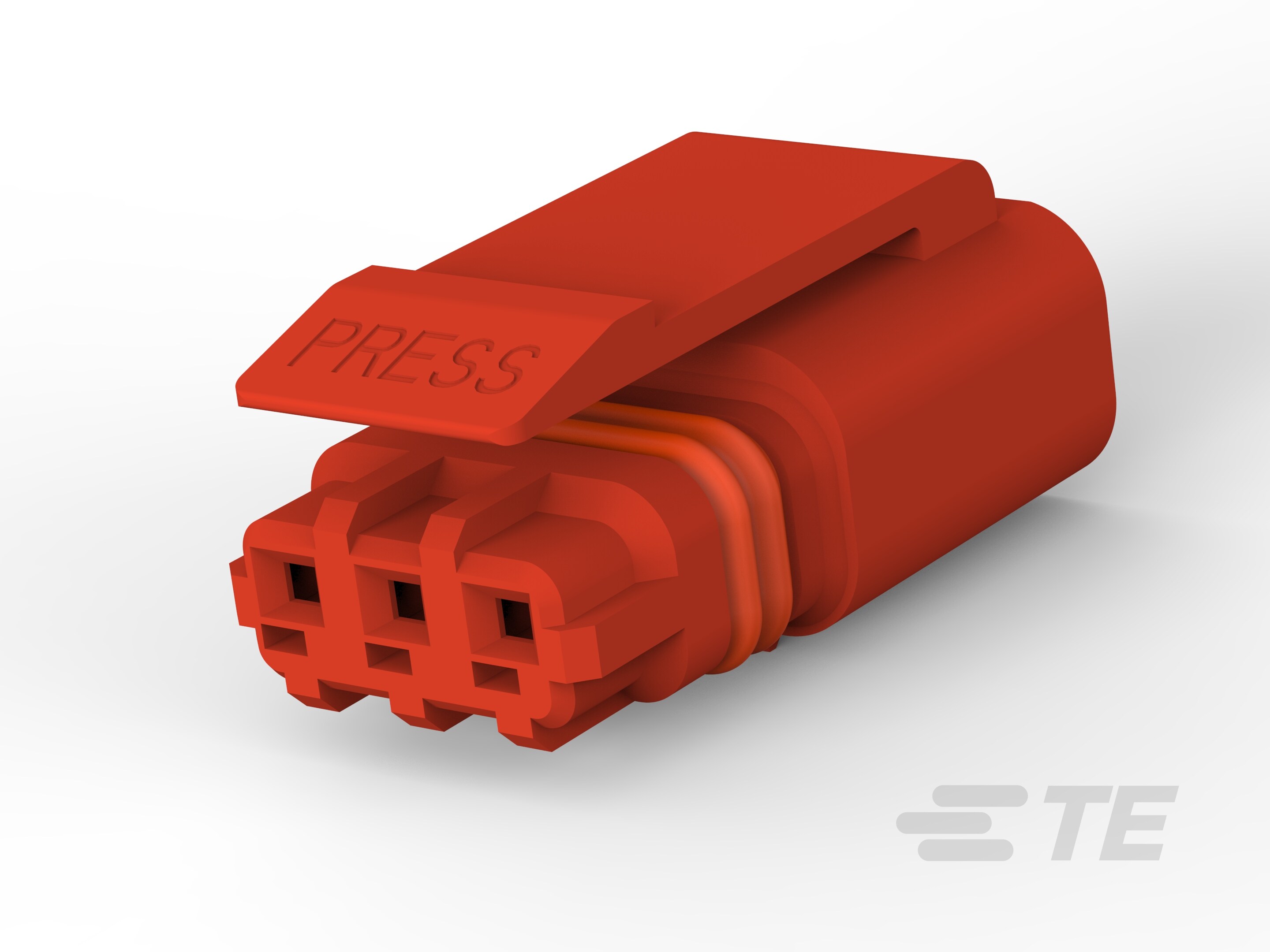 1P PLUG, MINIATURE WATERPROOF CONN,RED-3-2834074-1