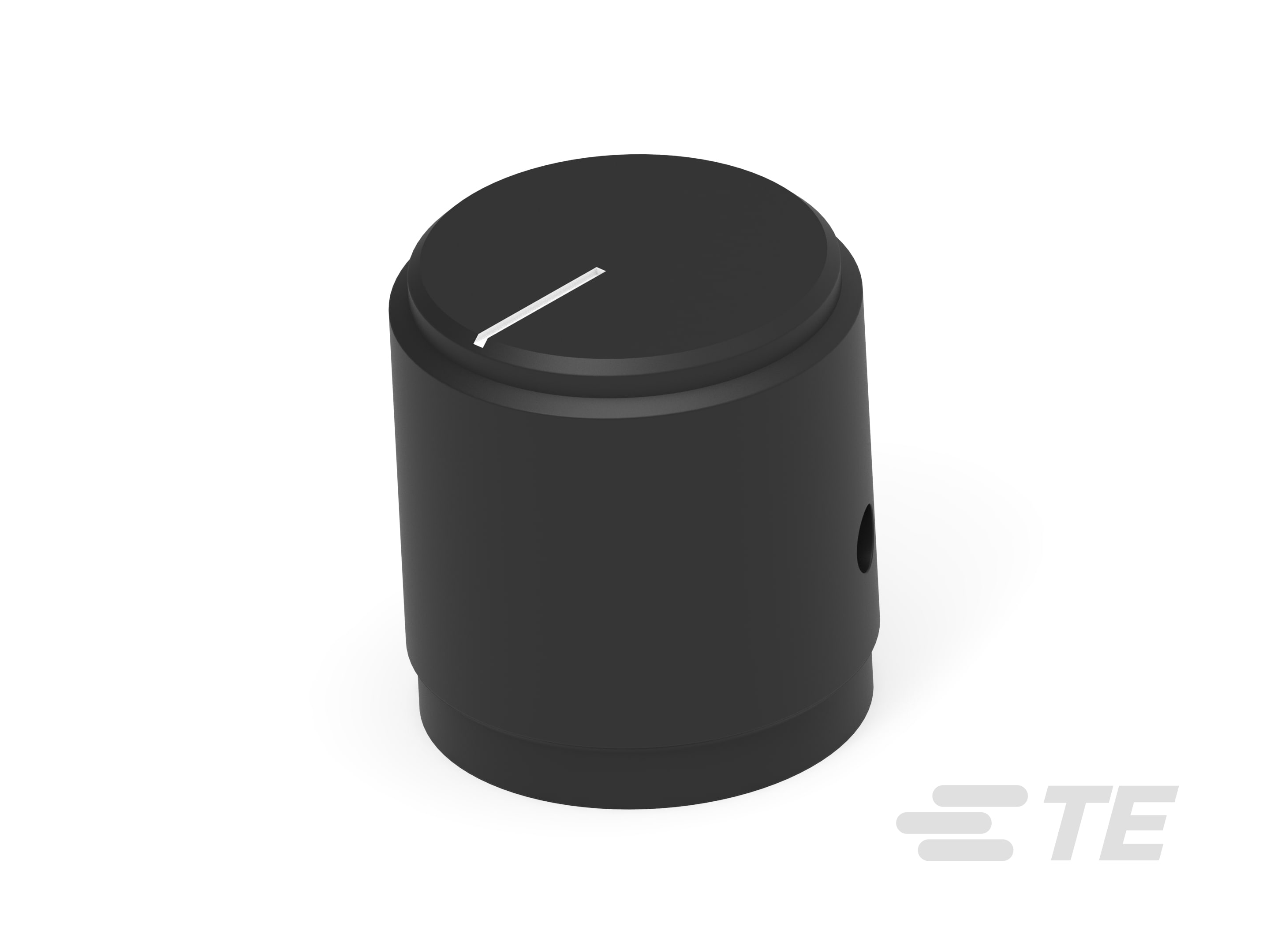 KB700B1/4=KNOB KNURL BLACK 1/4-4-1437621-2