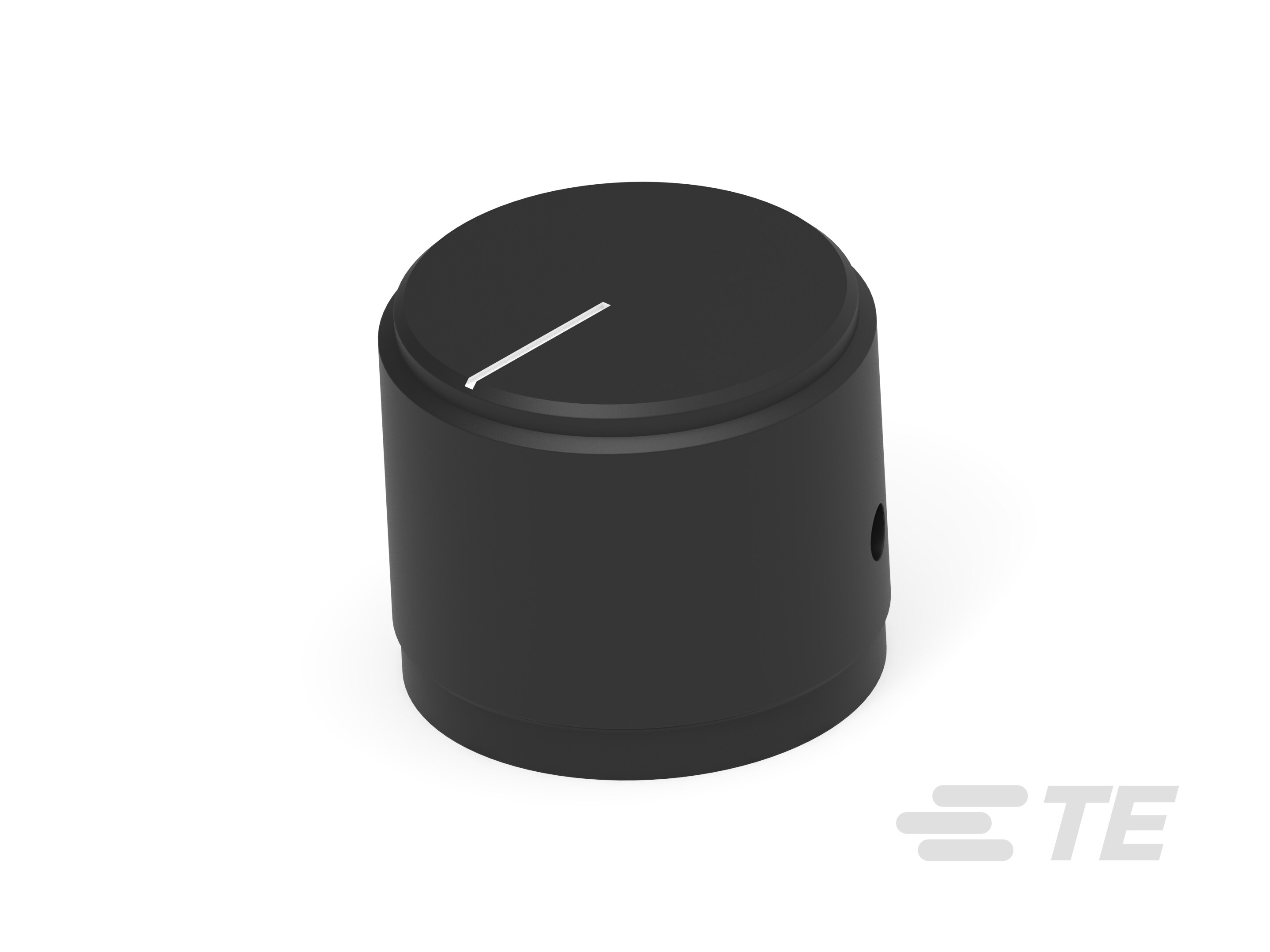 KB900B1/4=KNOB KNURL BLACK 1/4-4-1437621-5