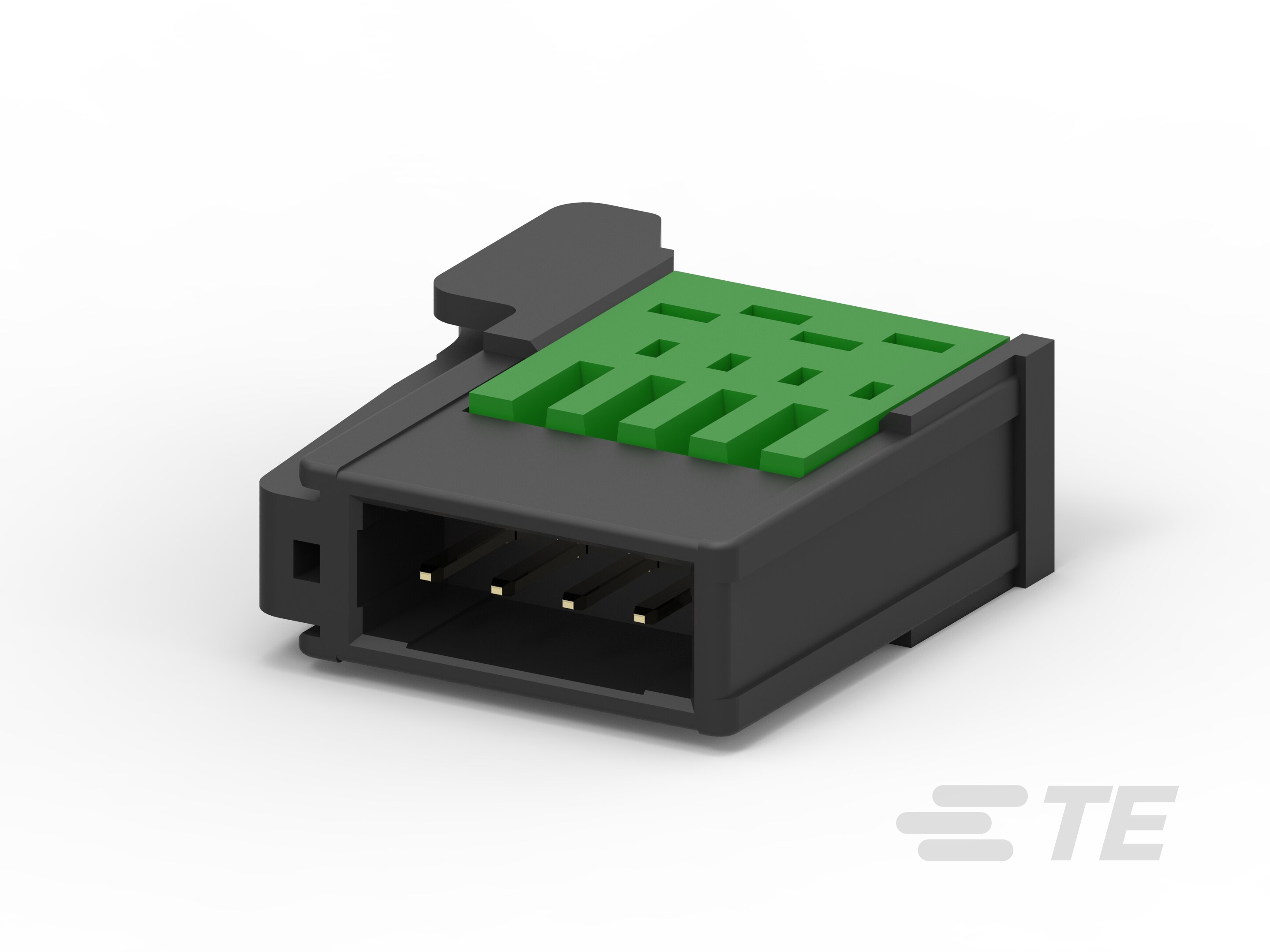 RITS CONN. PLUG ASSY 4P GREEN COVER-4-1554809-4