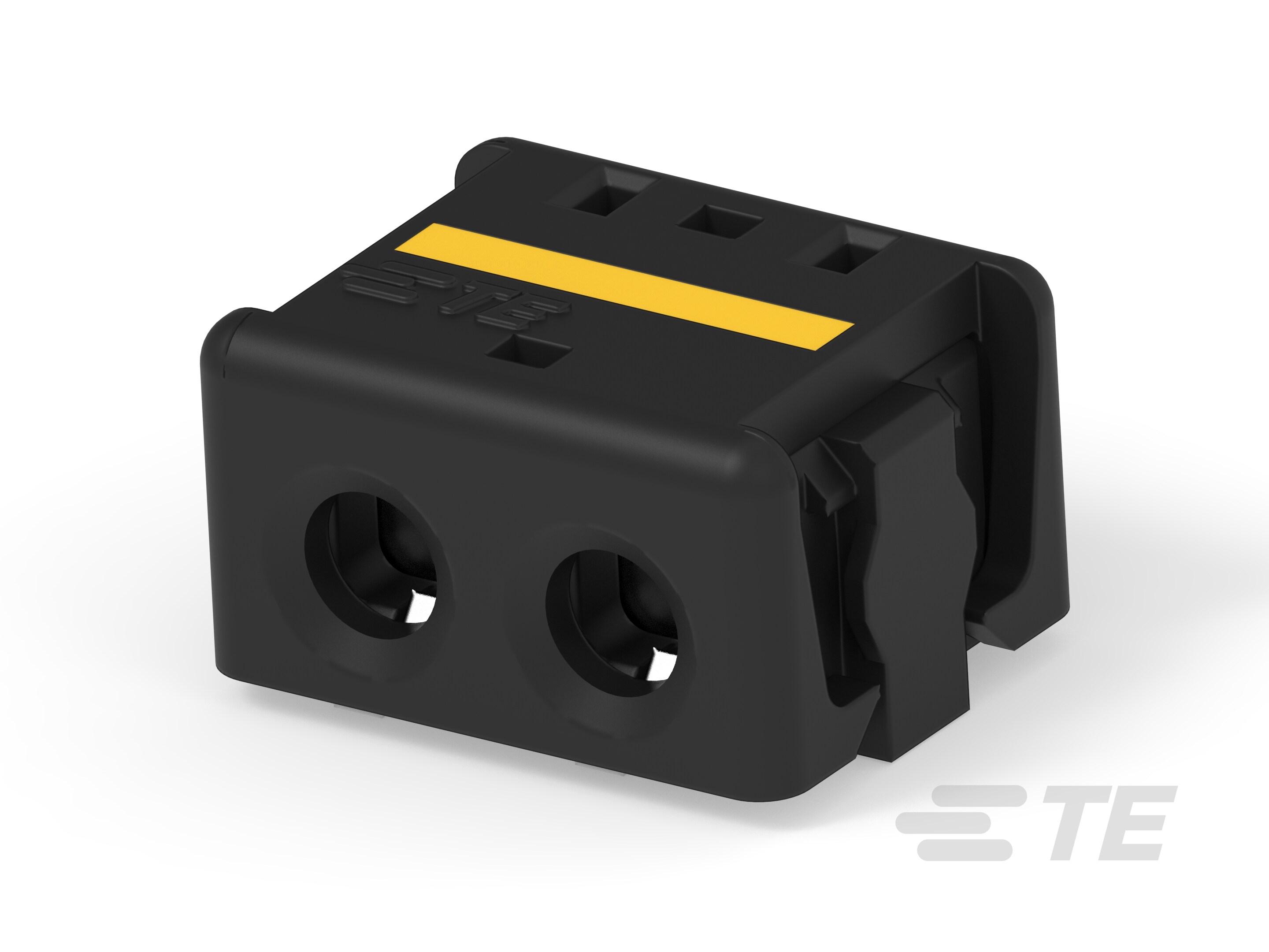 Connector, SMT-IDC, 2 pos, 18AWG, black-4-2106003-2