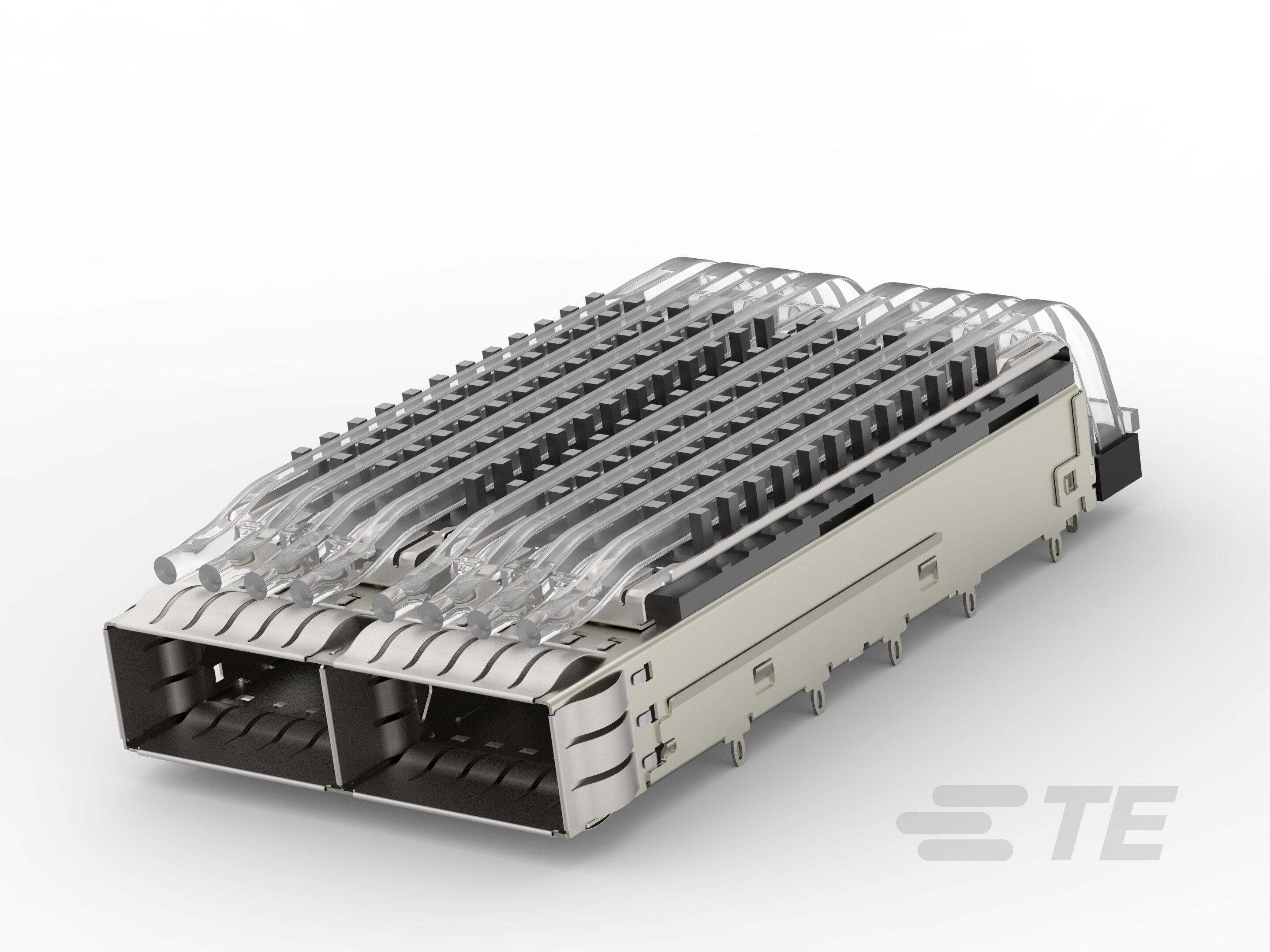 QSFP28, 1X2, CAGE ASSY, SPRING, HS, LP-4-2170808-5