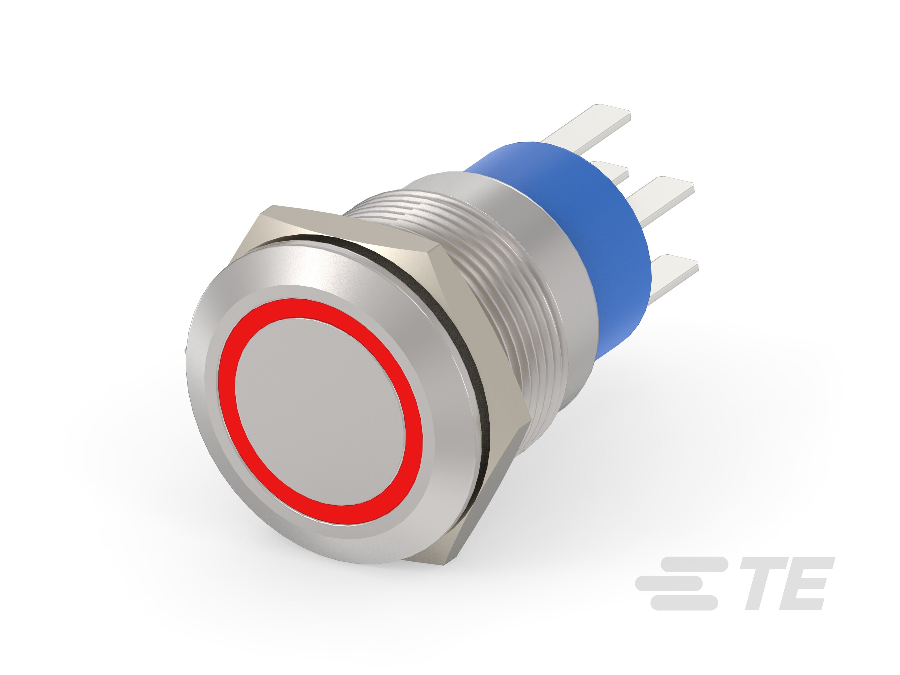 AV19 DPM 3A FIX RING LED RED 24V-4-2213764-7