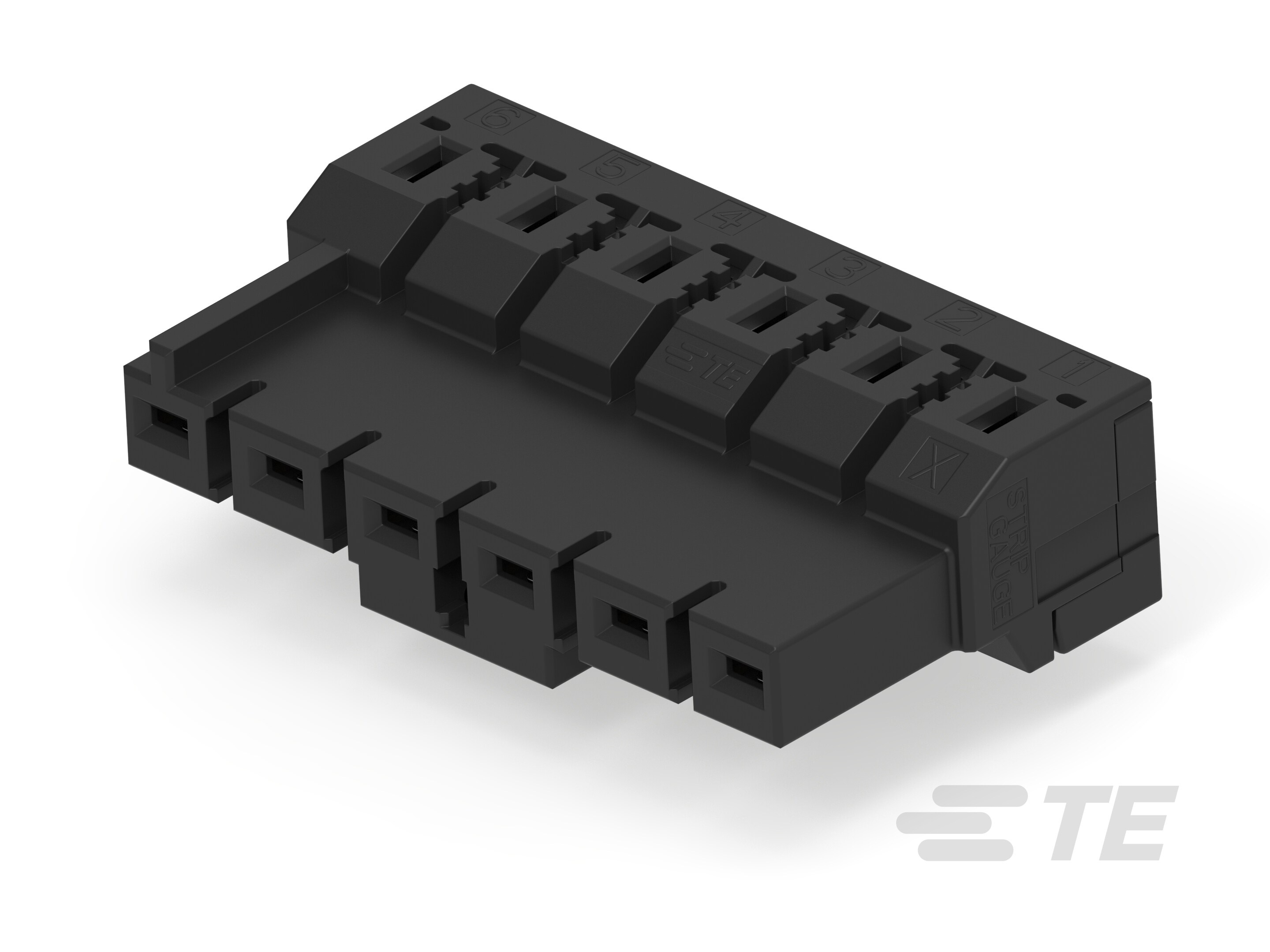 D3950 REC 6POS 1ROW X KEY WITH MARKING-4-2271454-6