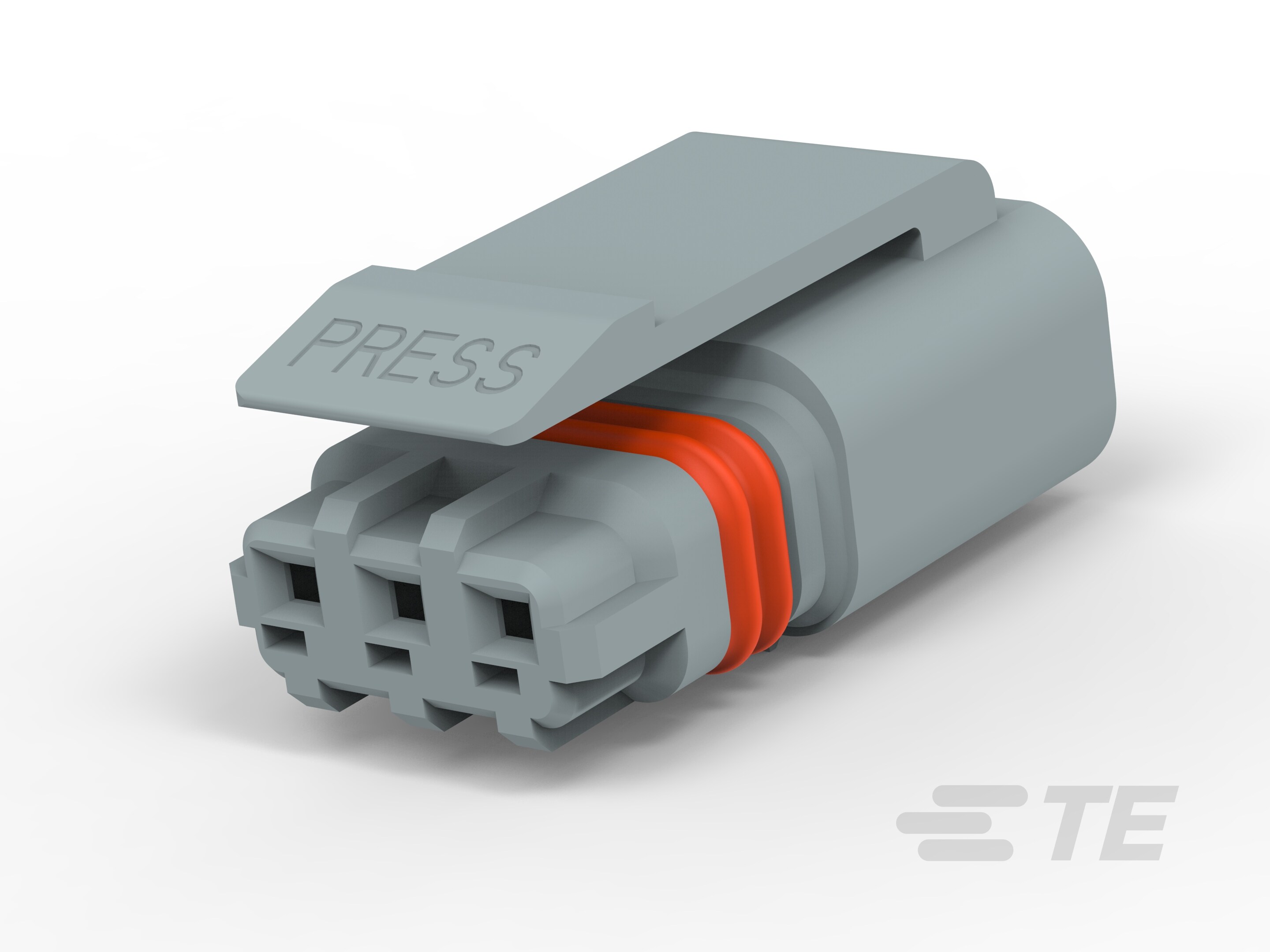 1P PLUG, MINIATURE WATERPROOF CONN,GRAY-4-2834074-1