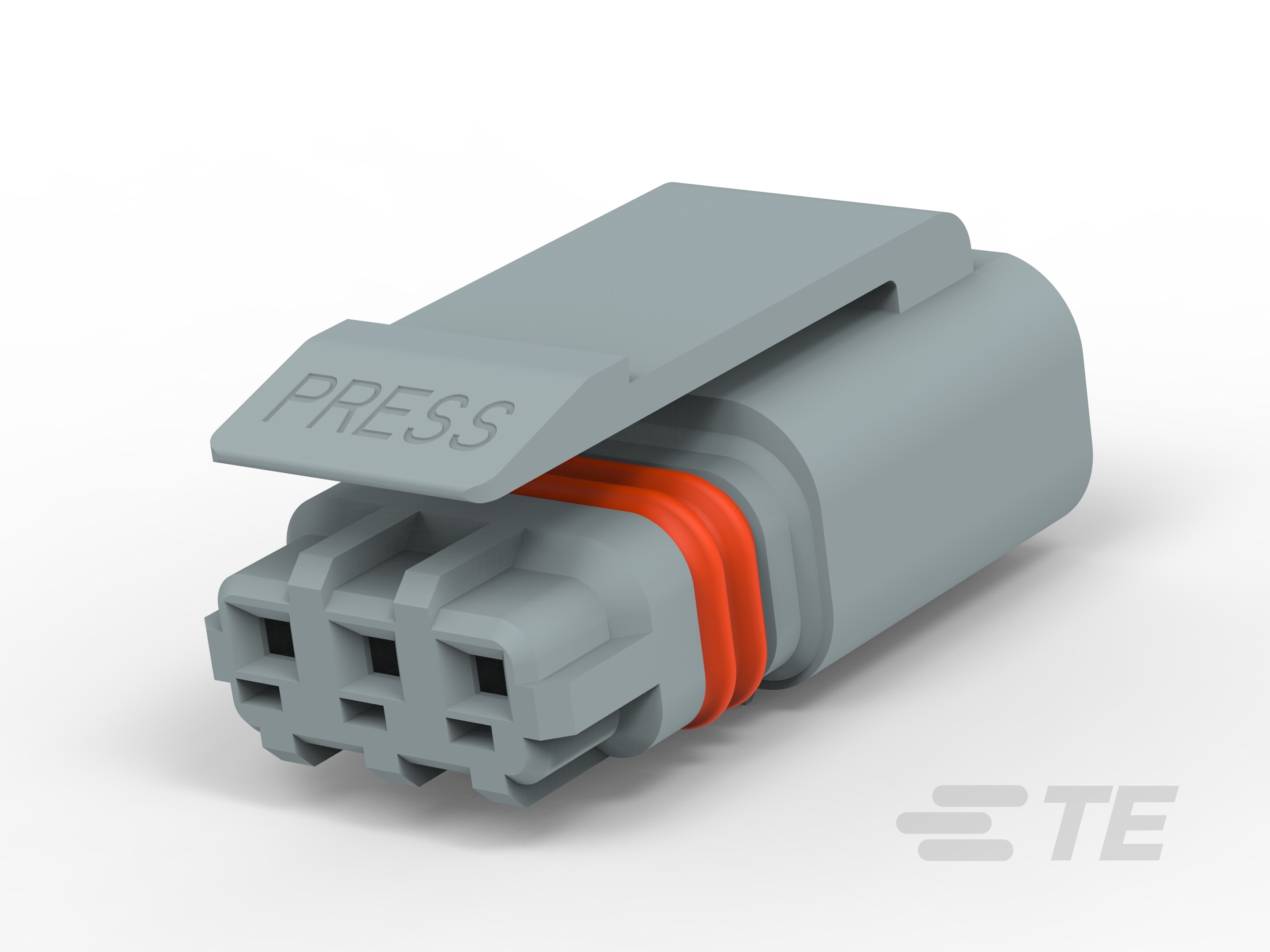3P PLUG, MINIATURE WATERPROOF CONN,GRAY-4-2834074-3