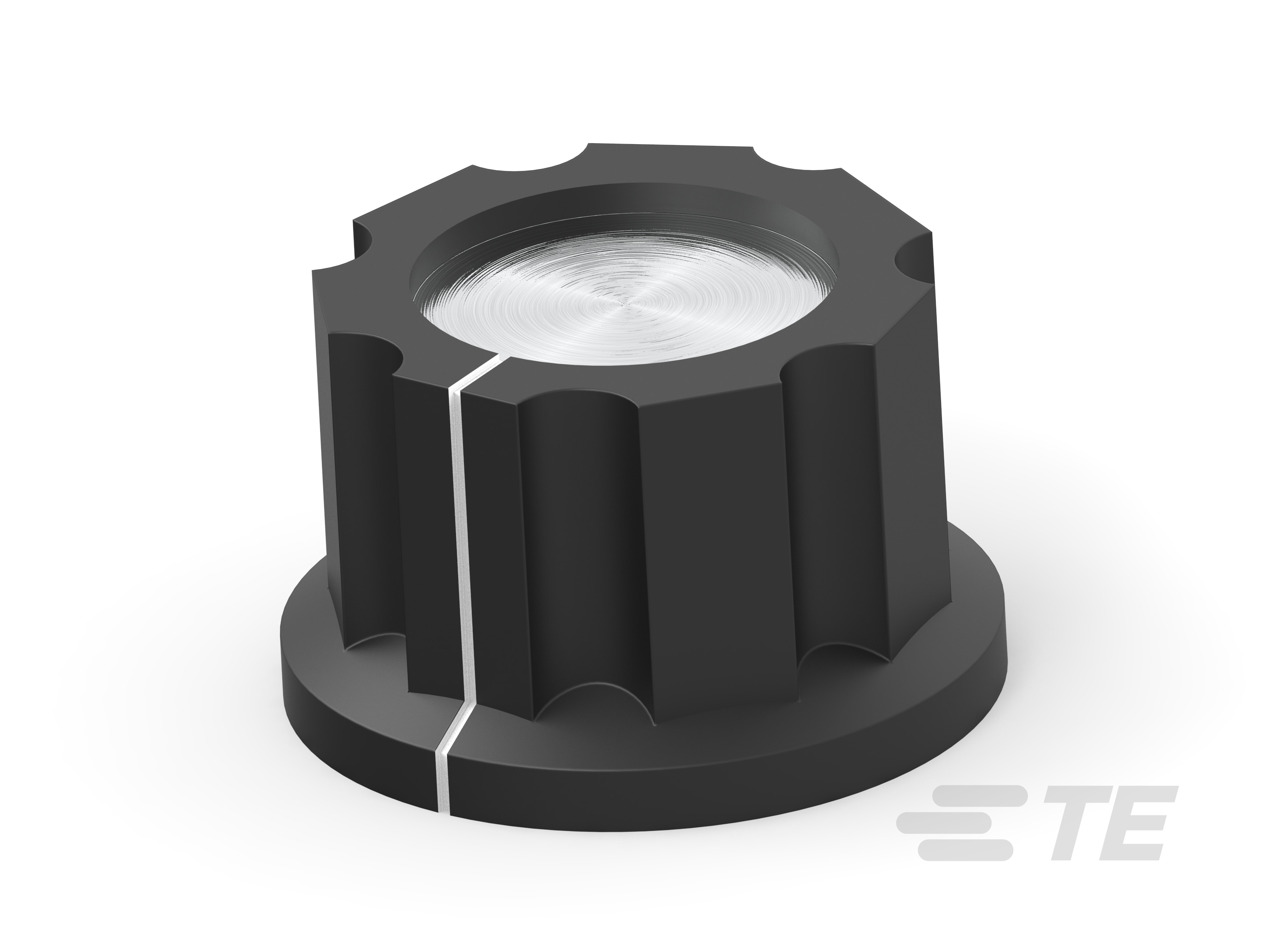 PKES70B1/4=KNOB FLUTED W/SKIRT-5-1437624-2