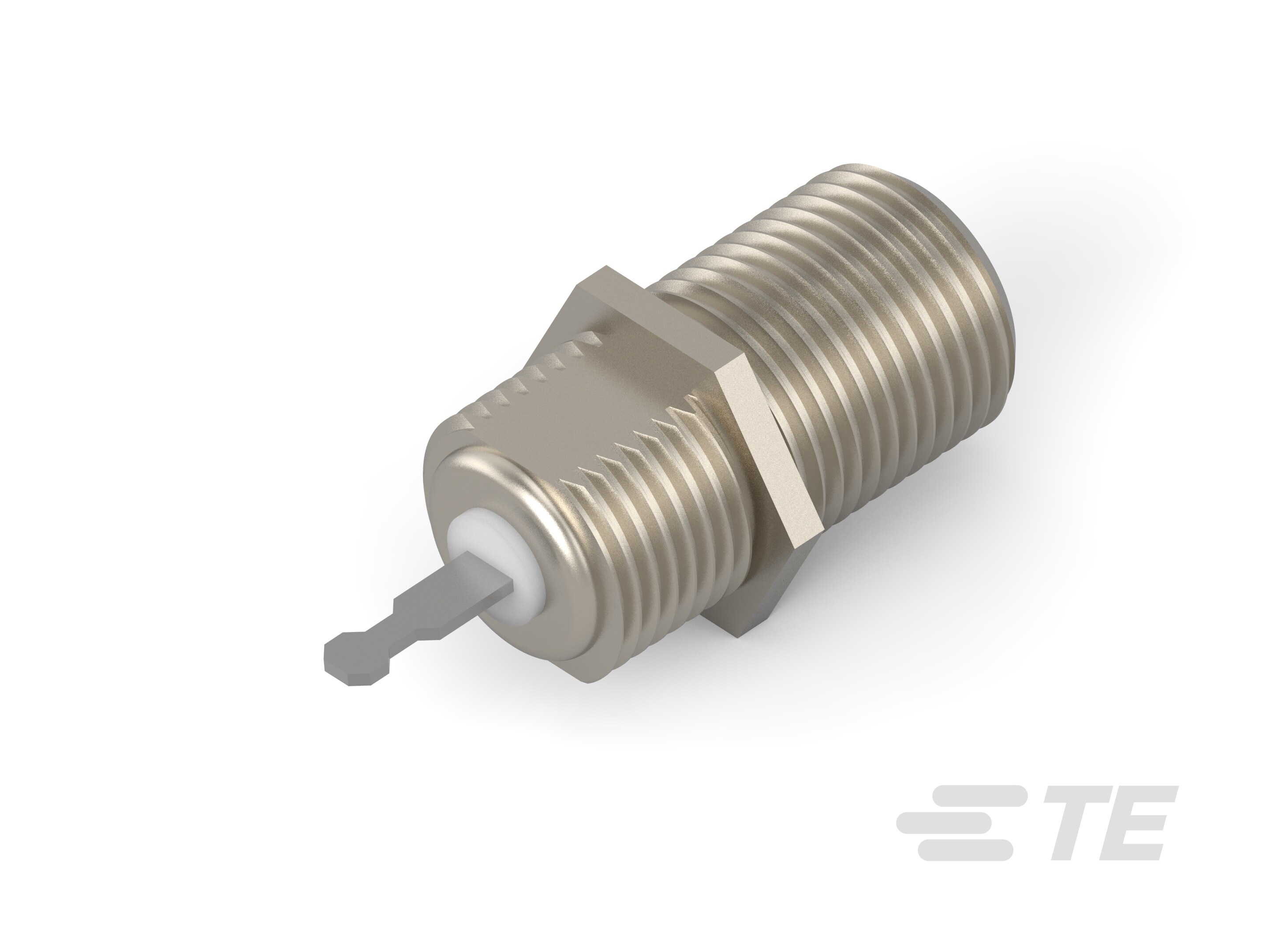 Conector tipo F: conector macho, ángulo recto, conector macho en codo para PCB, 75 ohmios-CAT-884-FTM75
