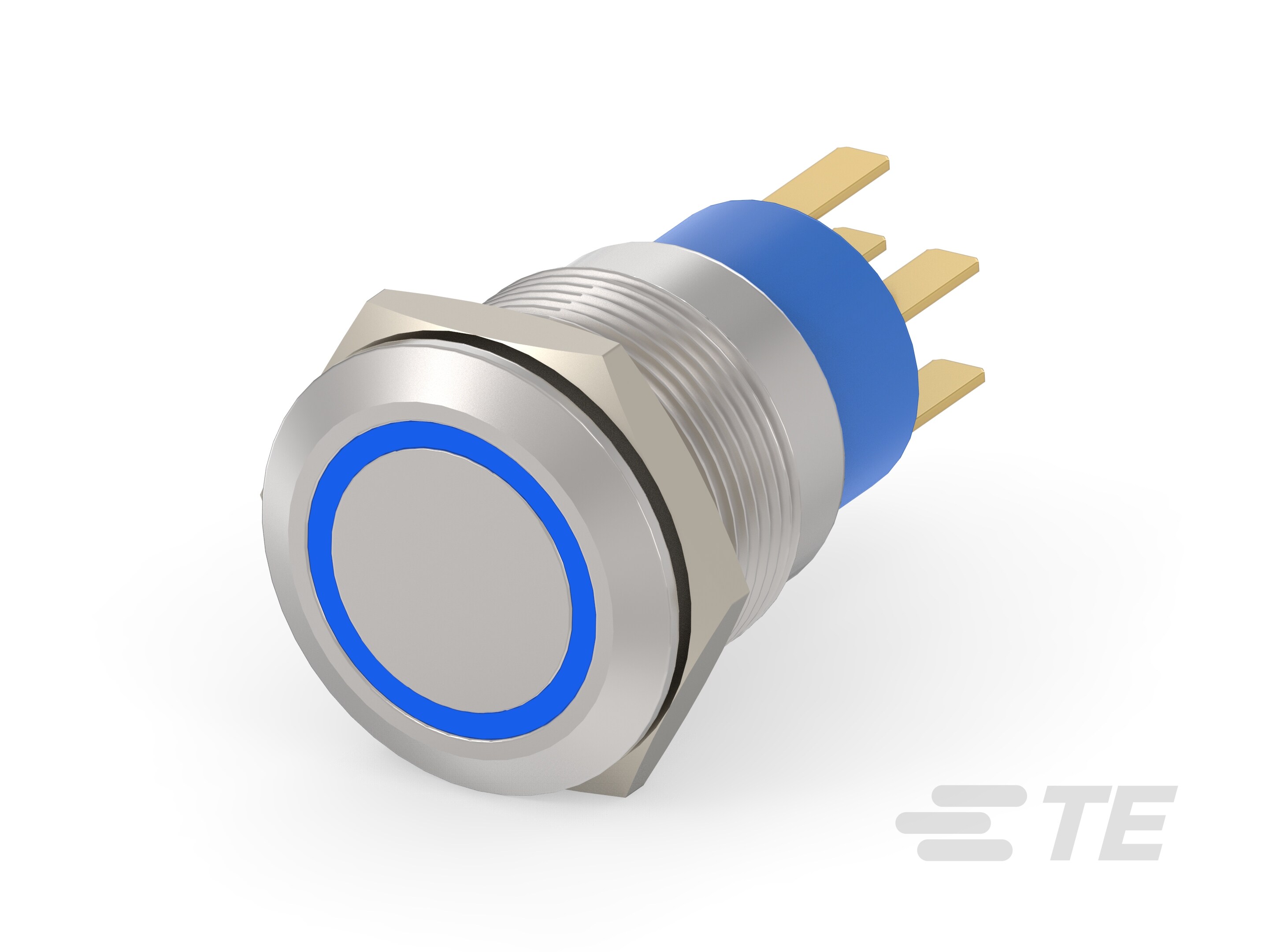 AV19 DPM 0.4VA FIX RING LED BLUE 24V-6-2213764-0