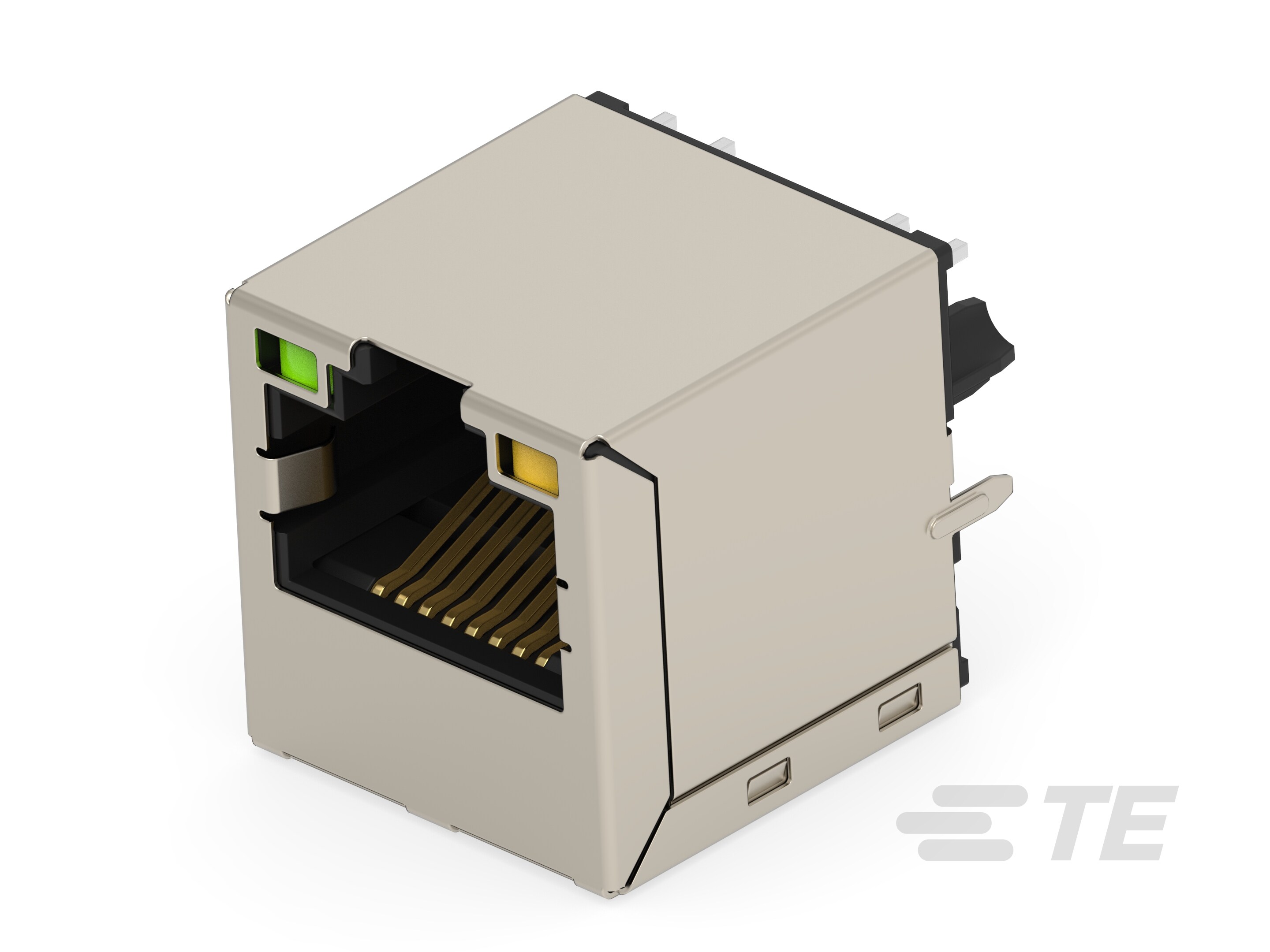 RJ45 JACK INT.MAG. 10/100 LED 1X1 VERT.-5-2301995-3