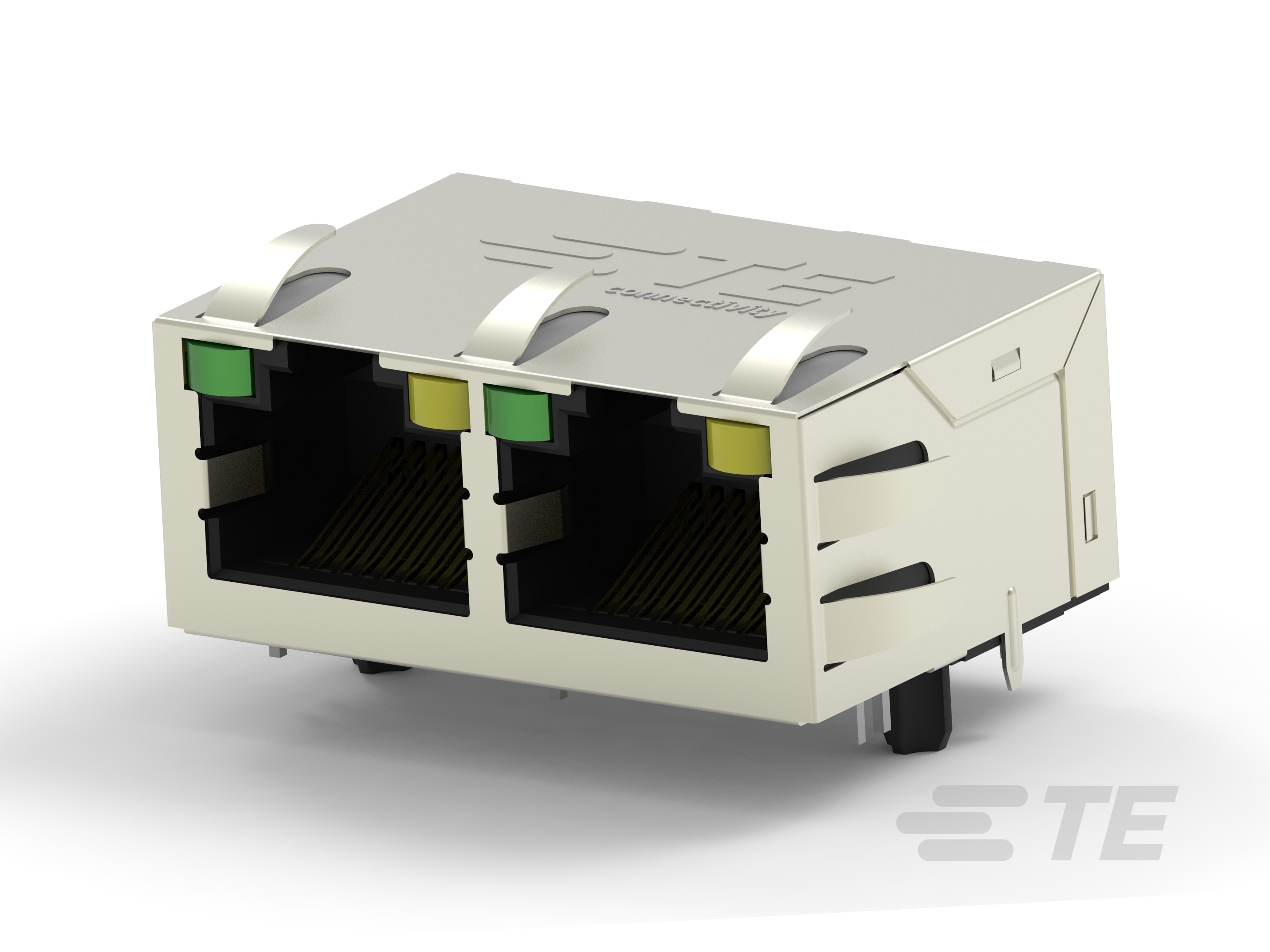 RJ45 JACK MAG. POE 10/100 LED 1X2 INV.-5-2337994-3