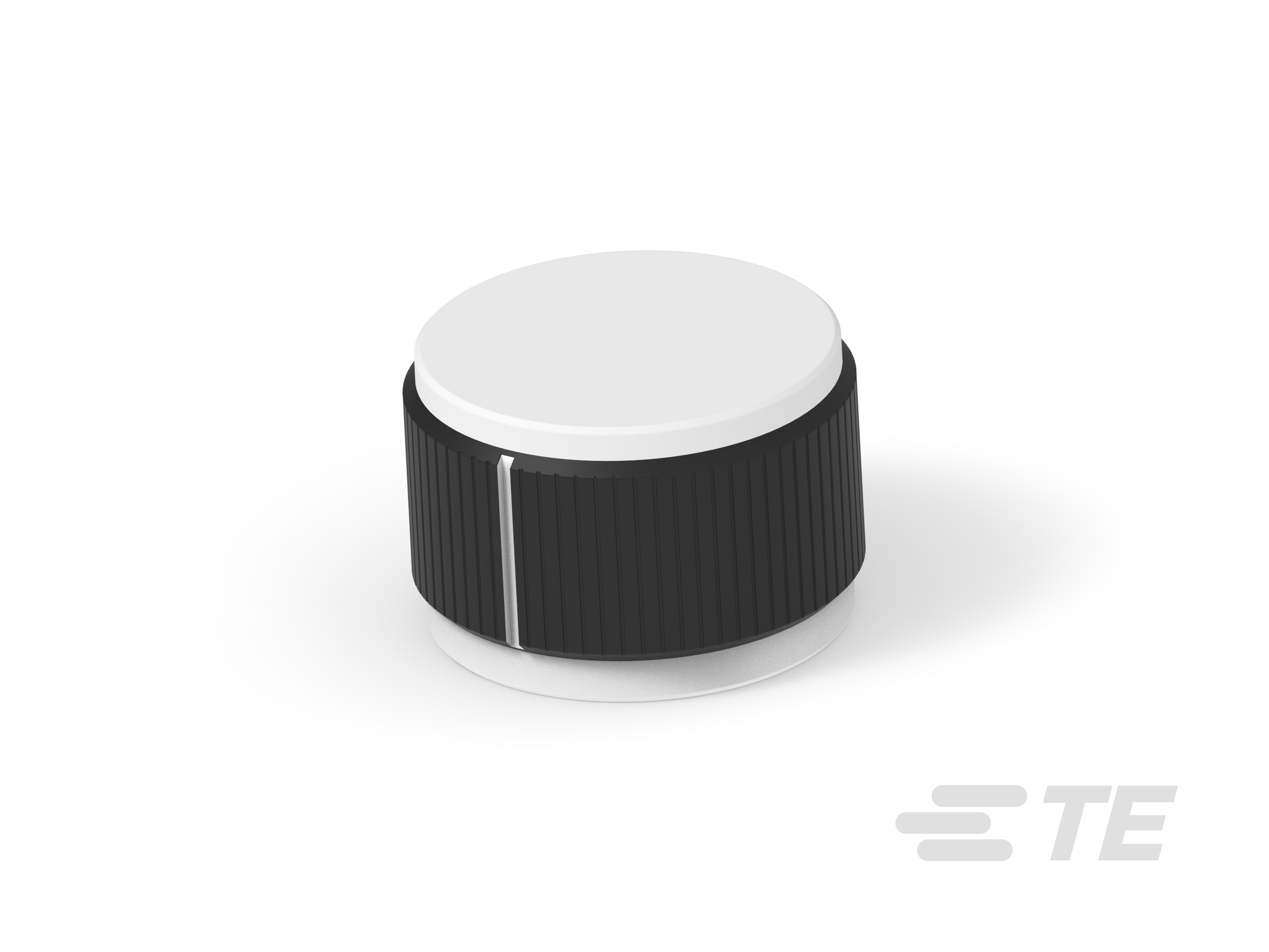 KN900BA1/4=KNOB KNURL BLK/ALUM-6-1437622-9