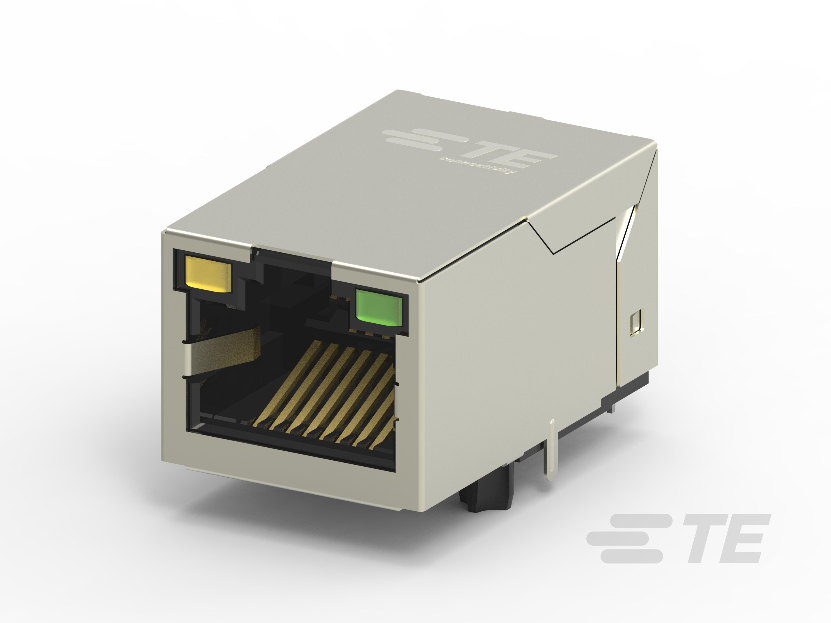 RJ45 JACK INT.MAG. 10/100 LED 1X1 INV.-6-2301994-5