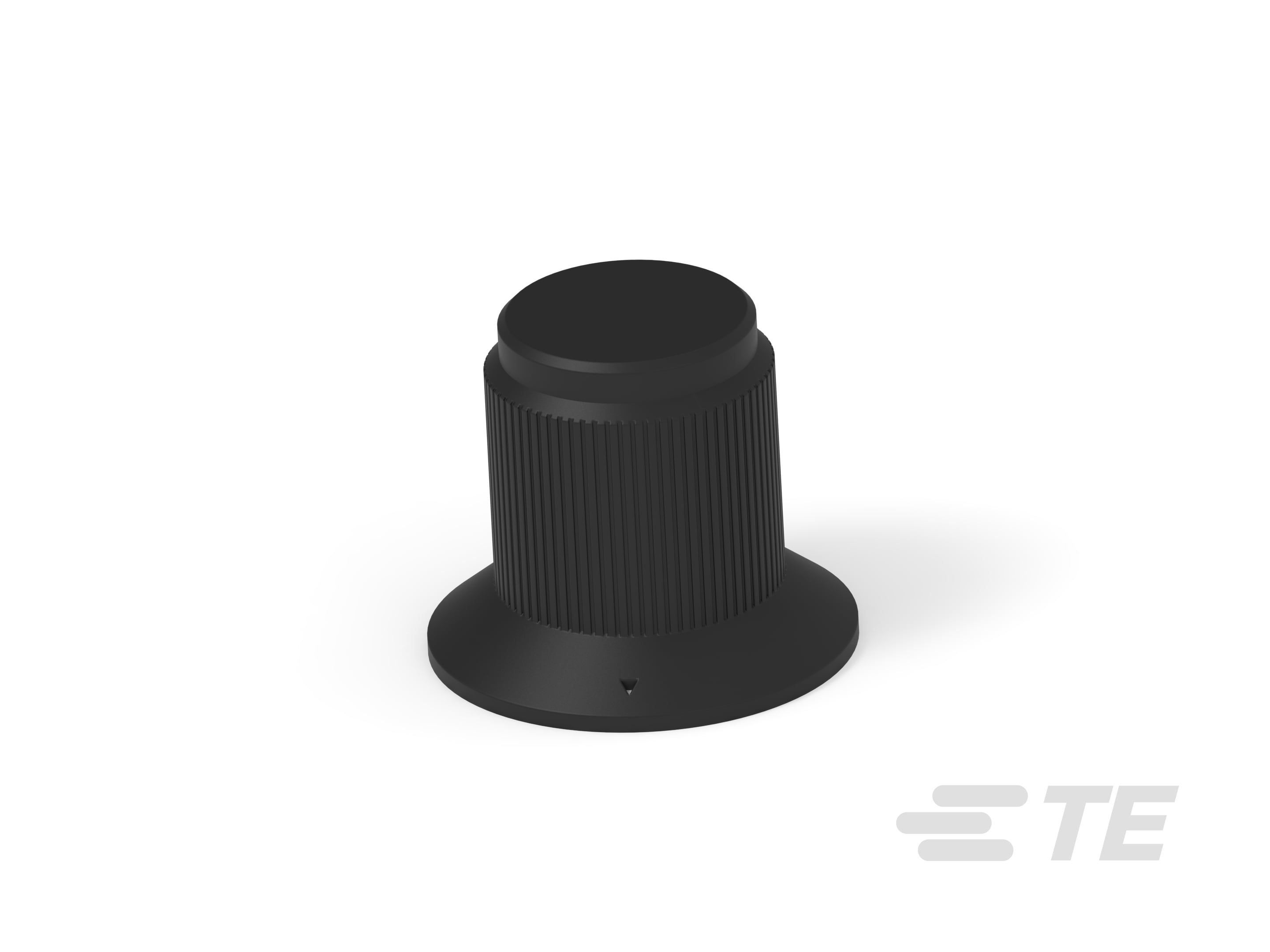 KNS501B1/8=KNOB BLACK W/SKIRT-7-1437622-5