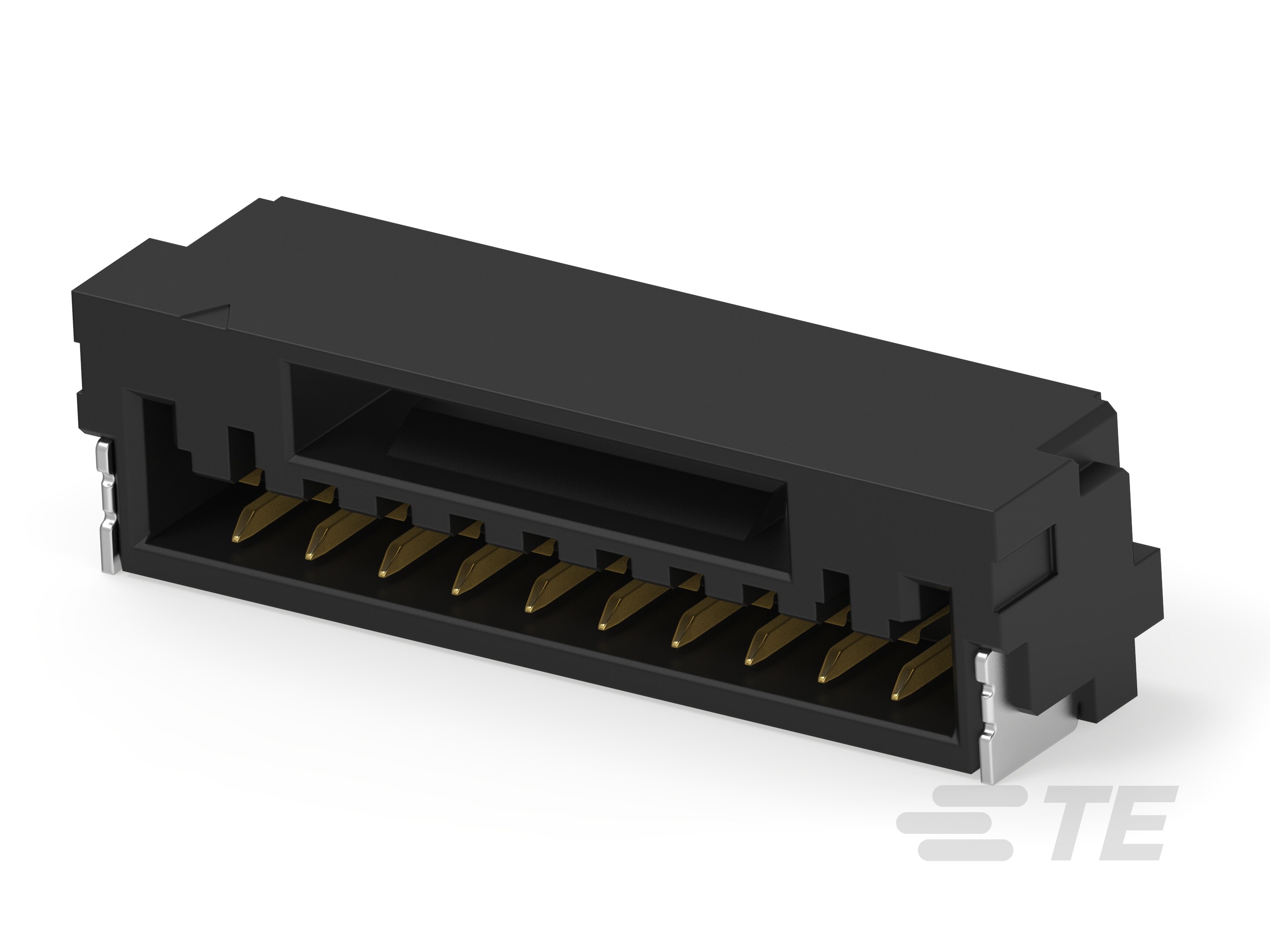 1.25P 10POS WTB R/A BRD W LATCH AU BL-7-2390136-0