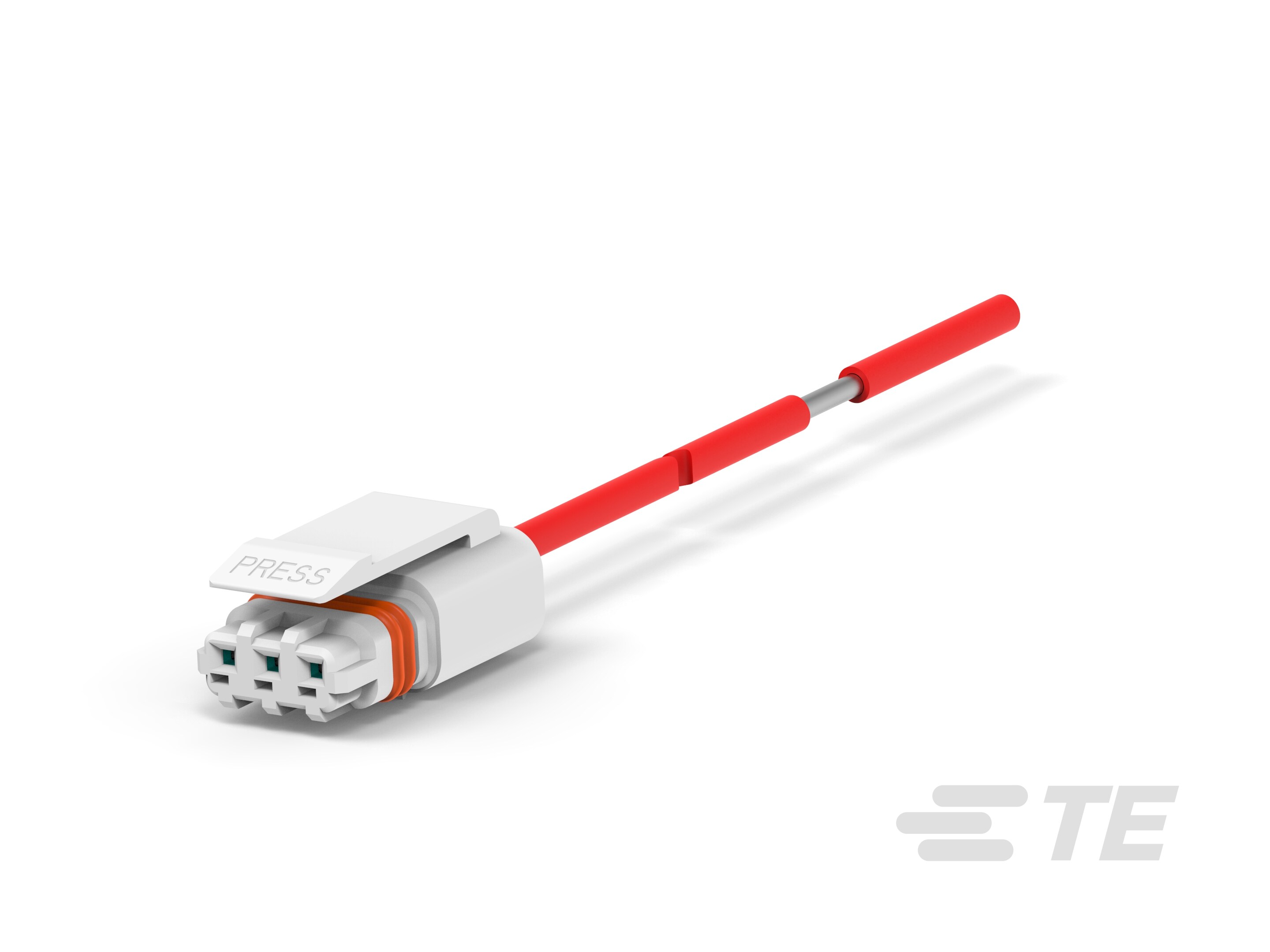 1P,PLUG CABLE ASSY-203.2MM,WHITE,TIN-7-2834182-2