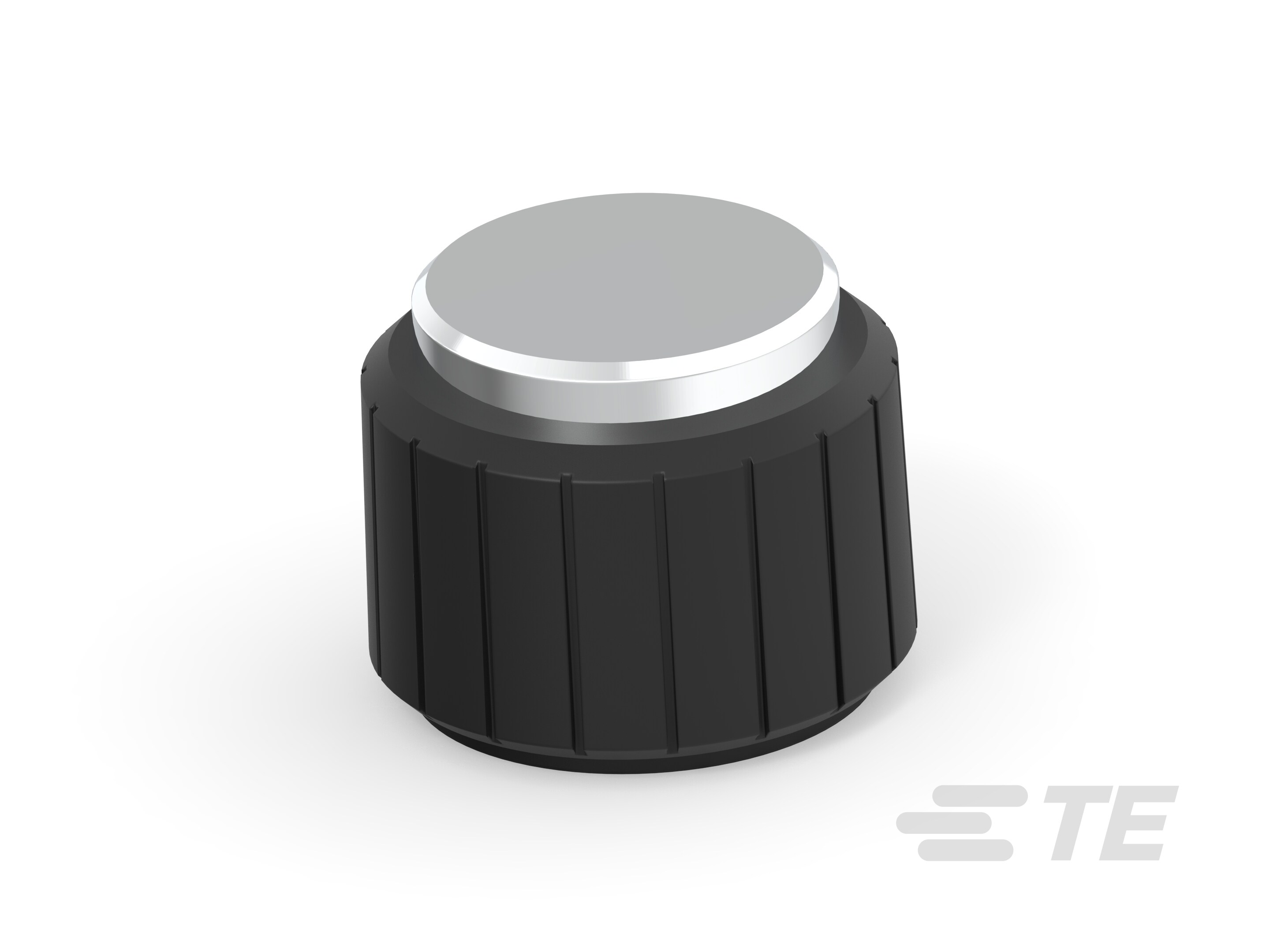 PKNT60B1/4=KNOB BLK W/ANODIZED-8-1437624-5