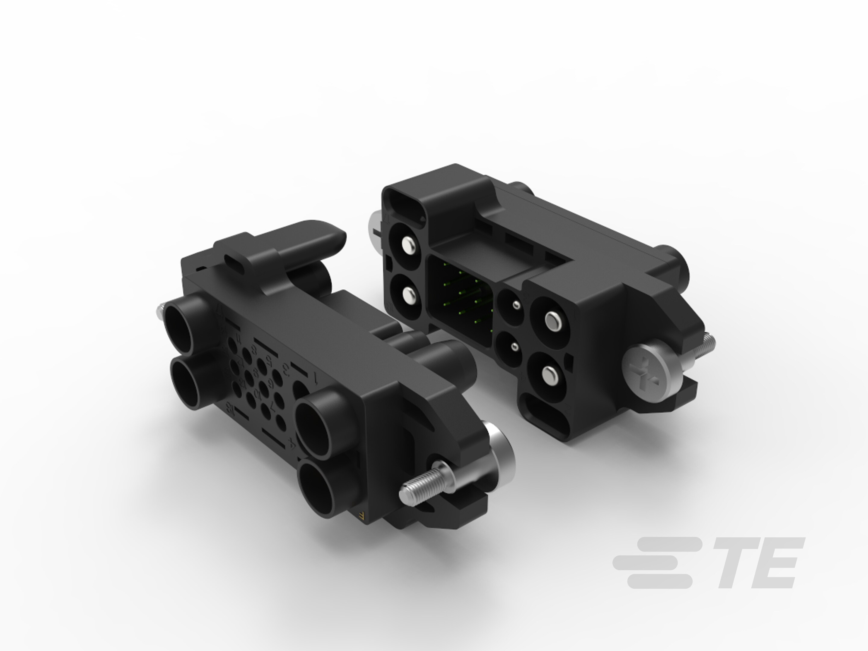 BPSC Stacked Hybrid Connector: Male Female Contact, 7-12 AWG-CAT-LS0-BMFC
