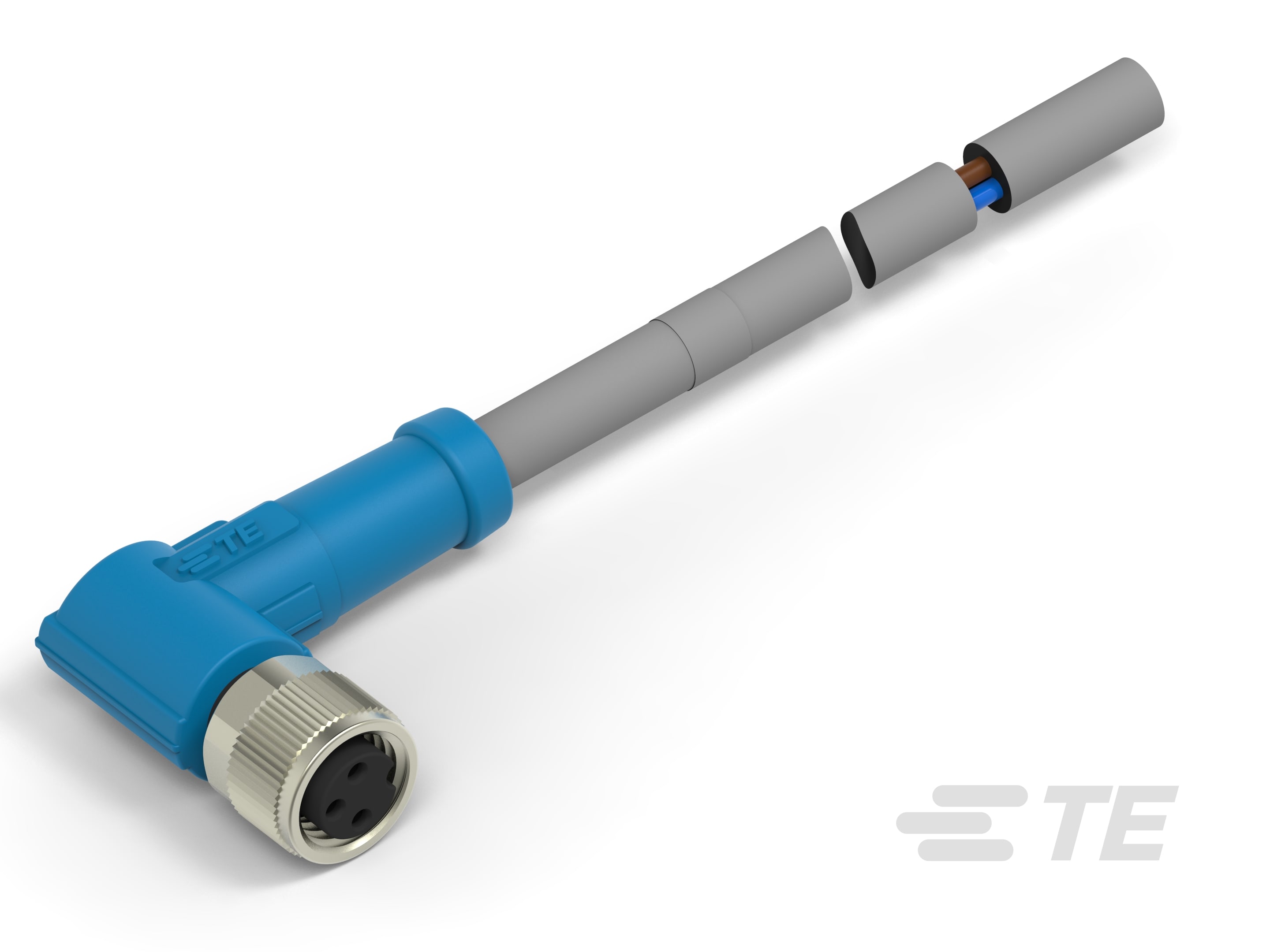 M8 Female R/A Single Ended Cable Assembly-CAT-SE594-M1