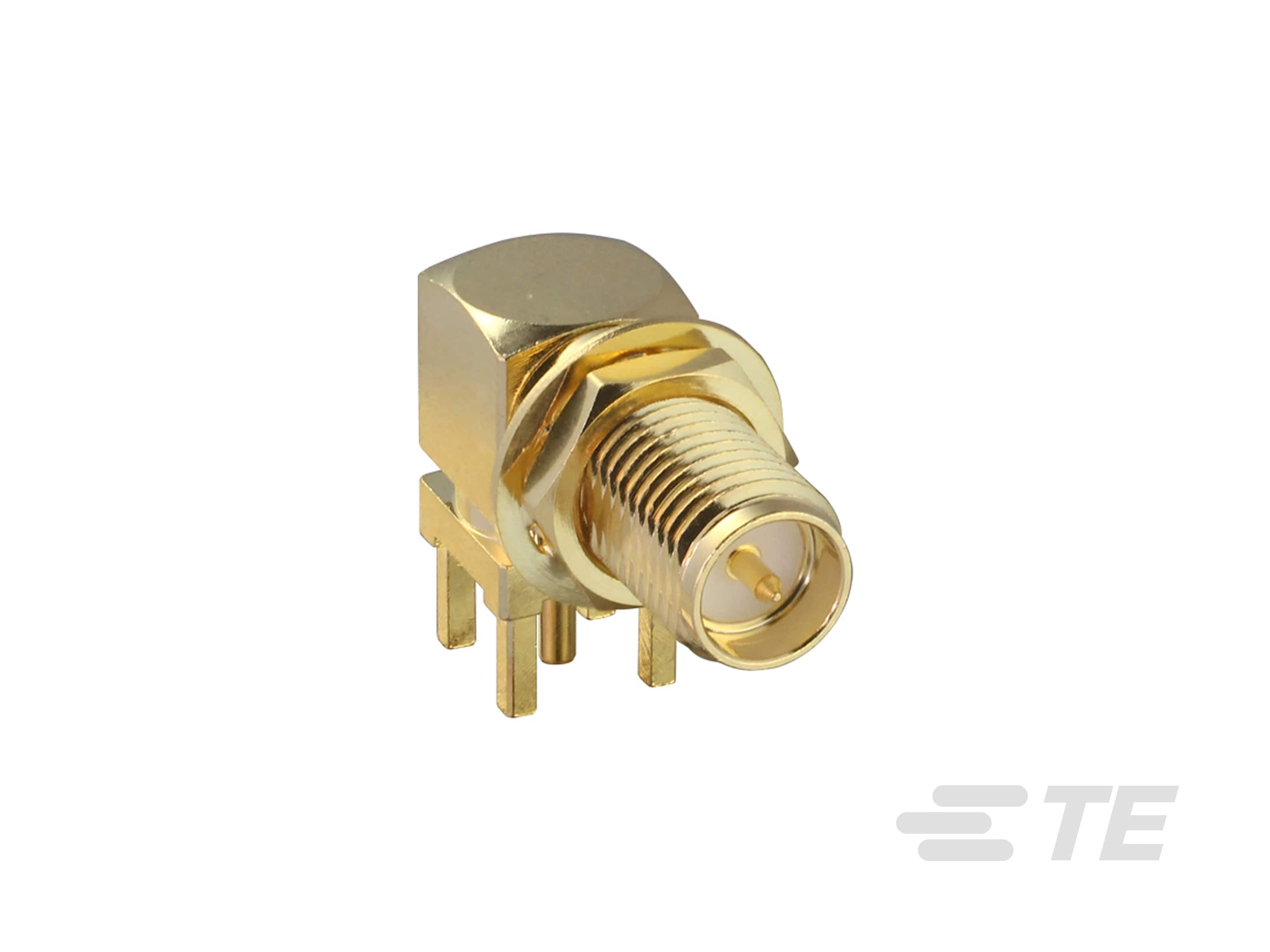 RP-SMA RA Jack 50 Ohm PCB Through Hole-CONREVSMA002-L-G