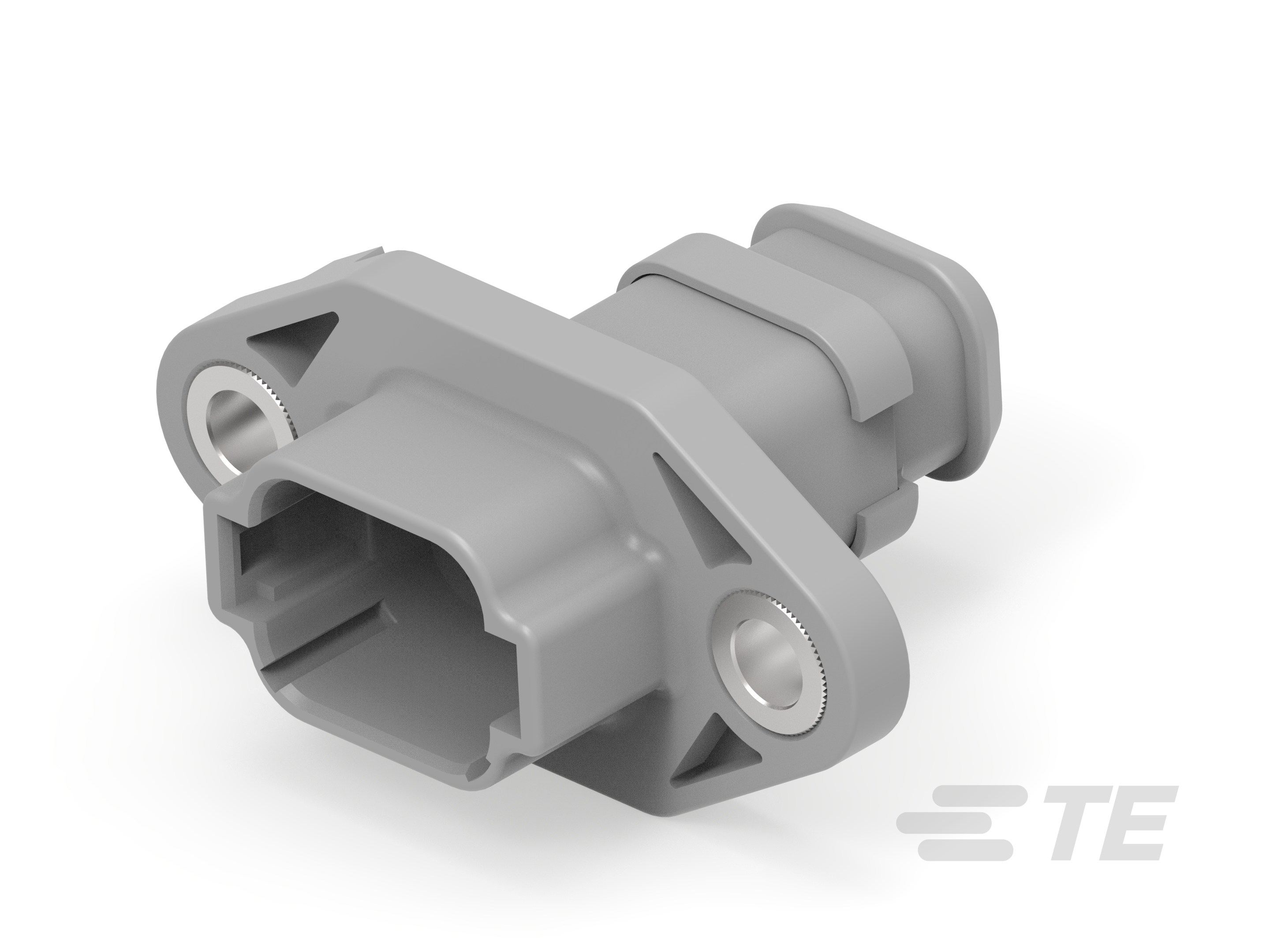 REC, 8P, GRY, E, XCAP, FLANGE, A-DT04-08PA-CL07