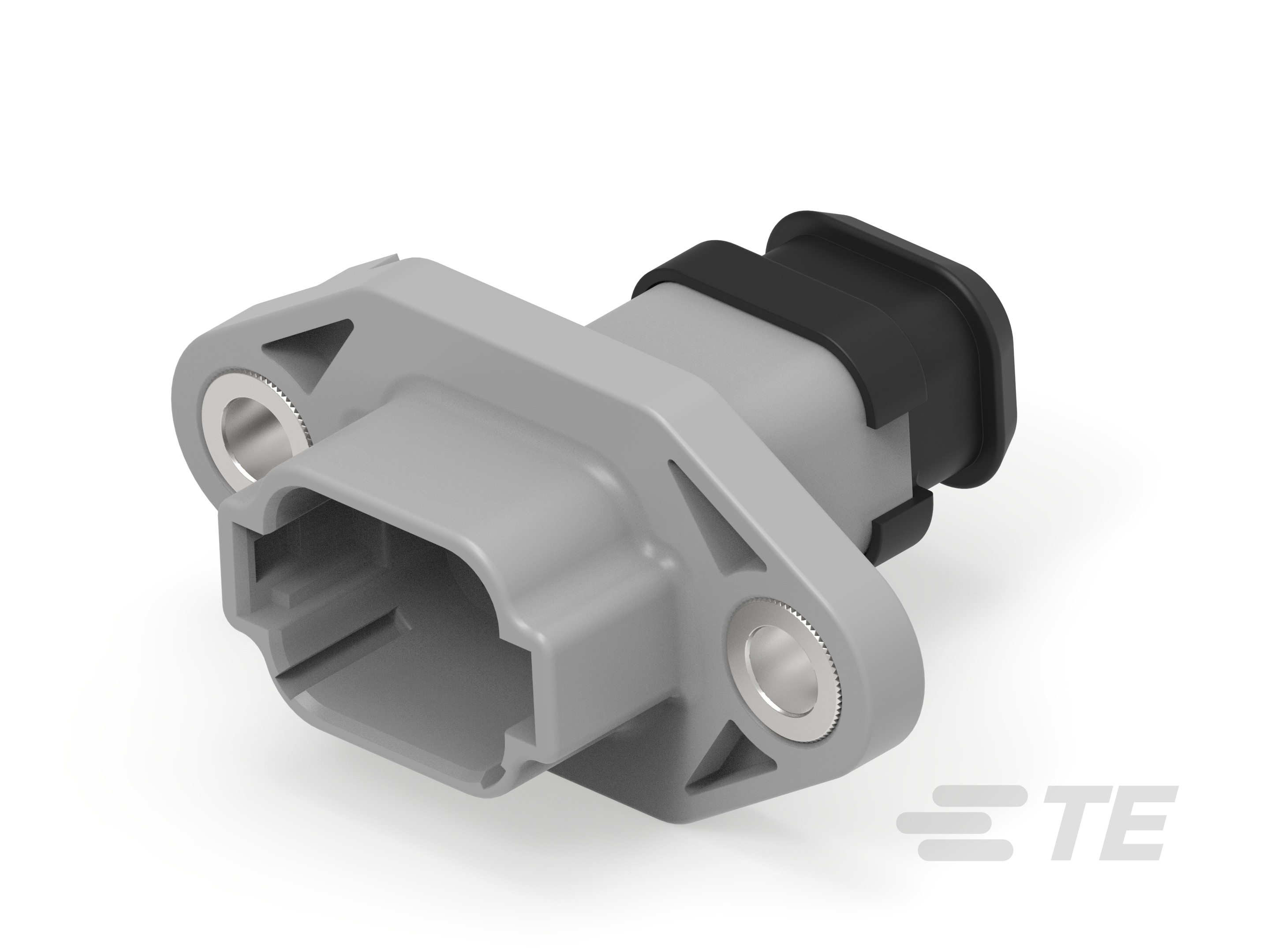 REC, 8P, GRY, N, XCAP, FLANGE, A-DT04-08PA-LE03