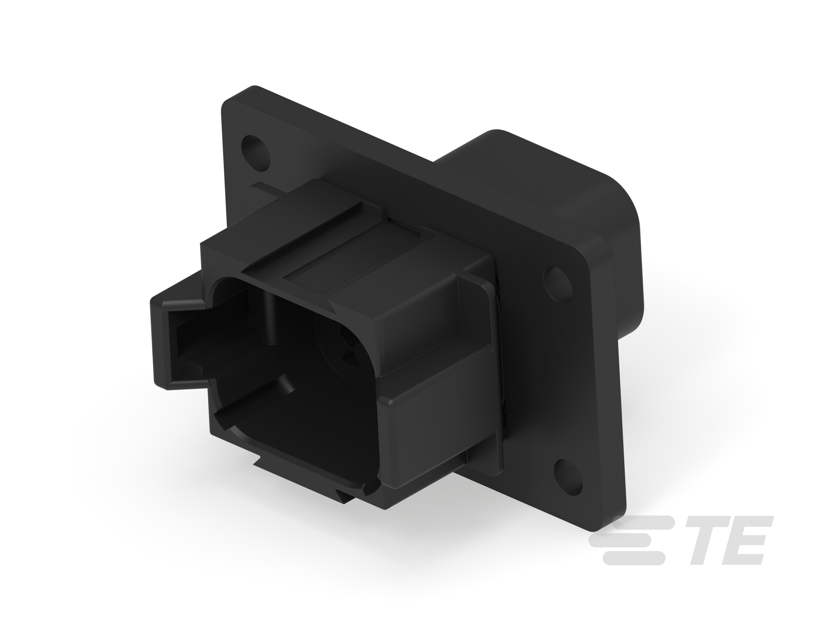 REC, 8P, BLK, N, FLANGE, A-DT04-08PA-LE14