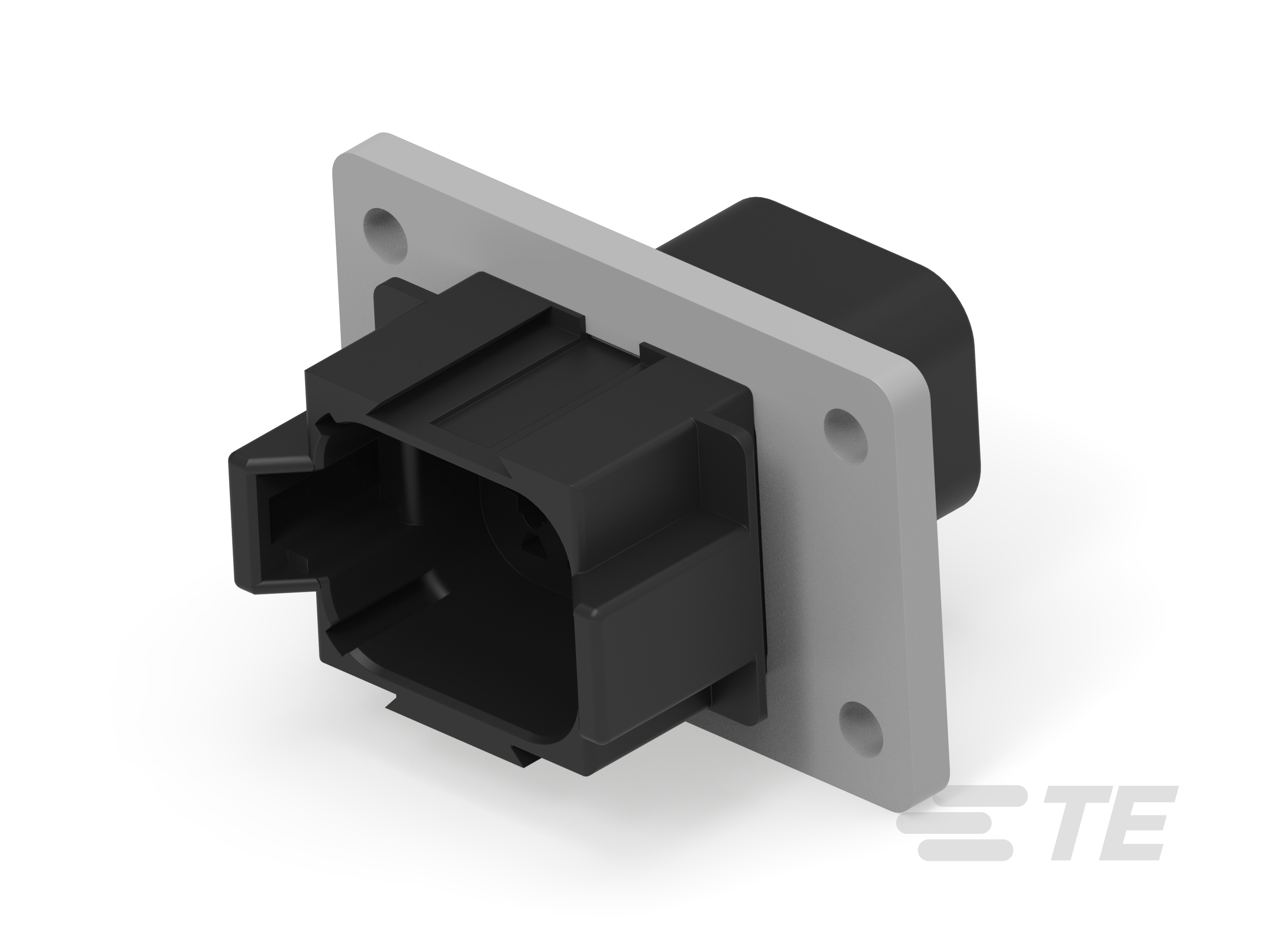 REC, 8P, BLK, N, FLANGE, B-DT04-08PB-L012