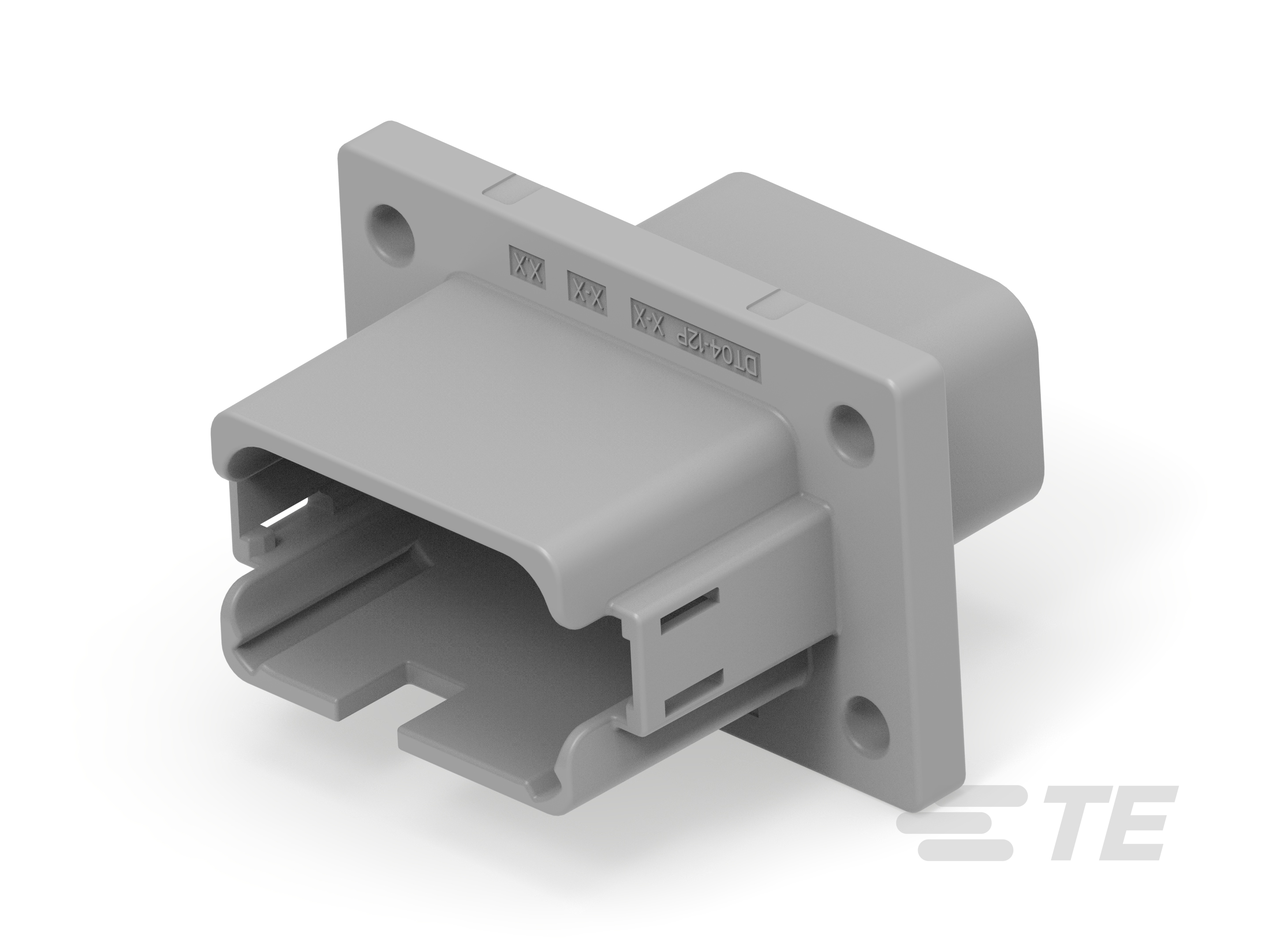 REC, 12P, GRY, N, ENH KEY, FLANGE, A-DT04-12PA-BL04
