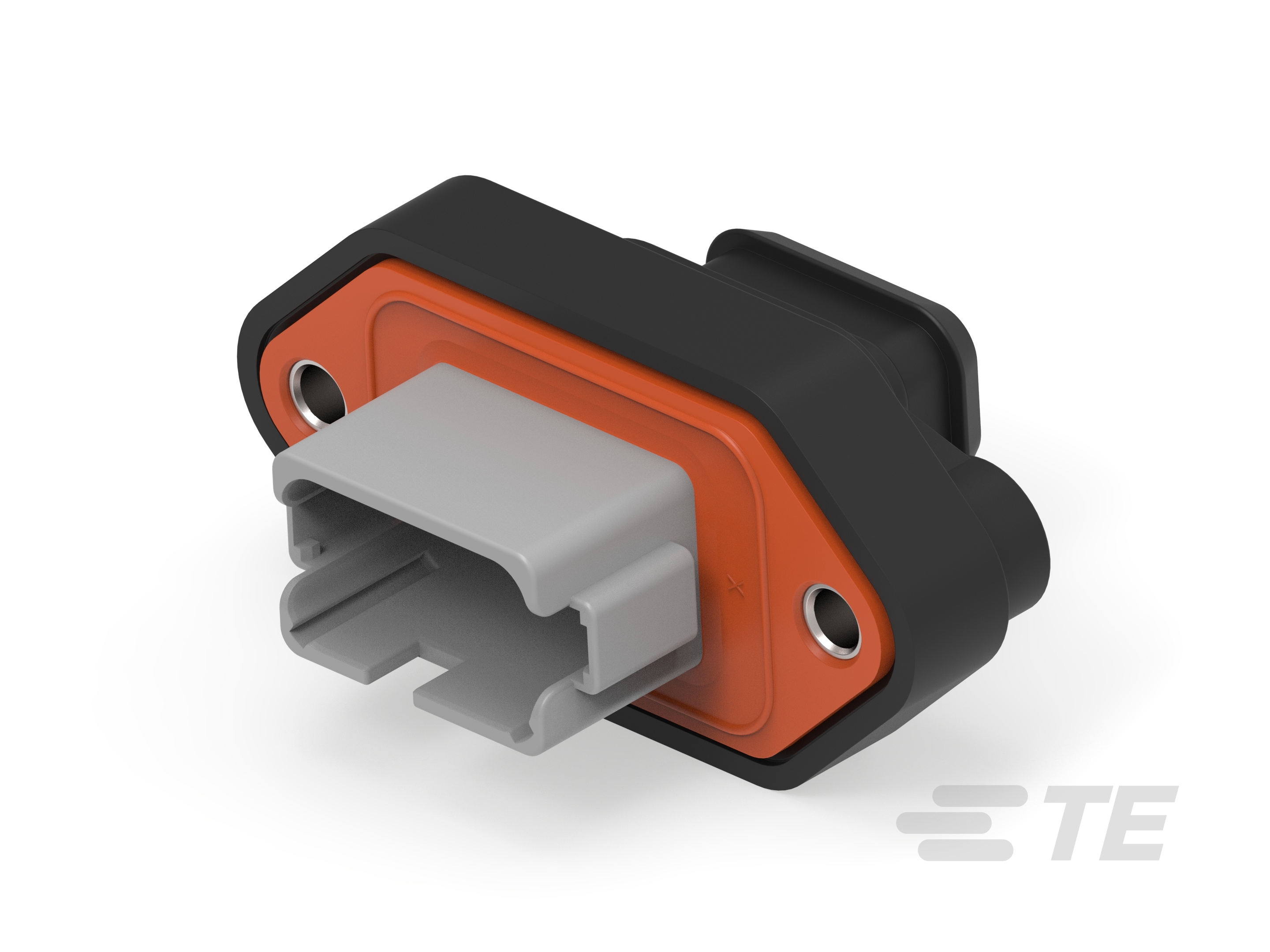 REC, 12P, BLK, E, ENH KEY, XCAP,FLANGE,A-DT04-12PA-BL10
