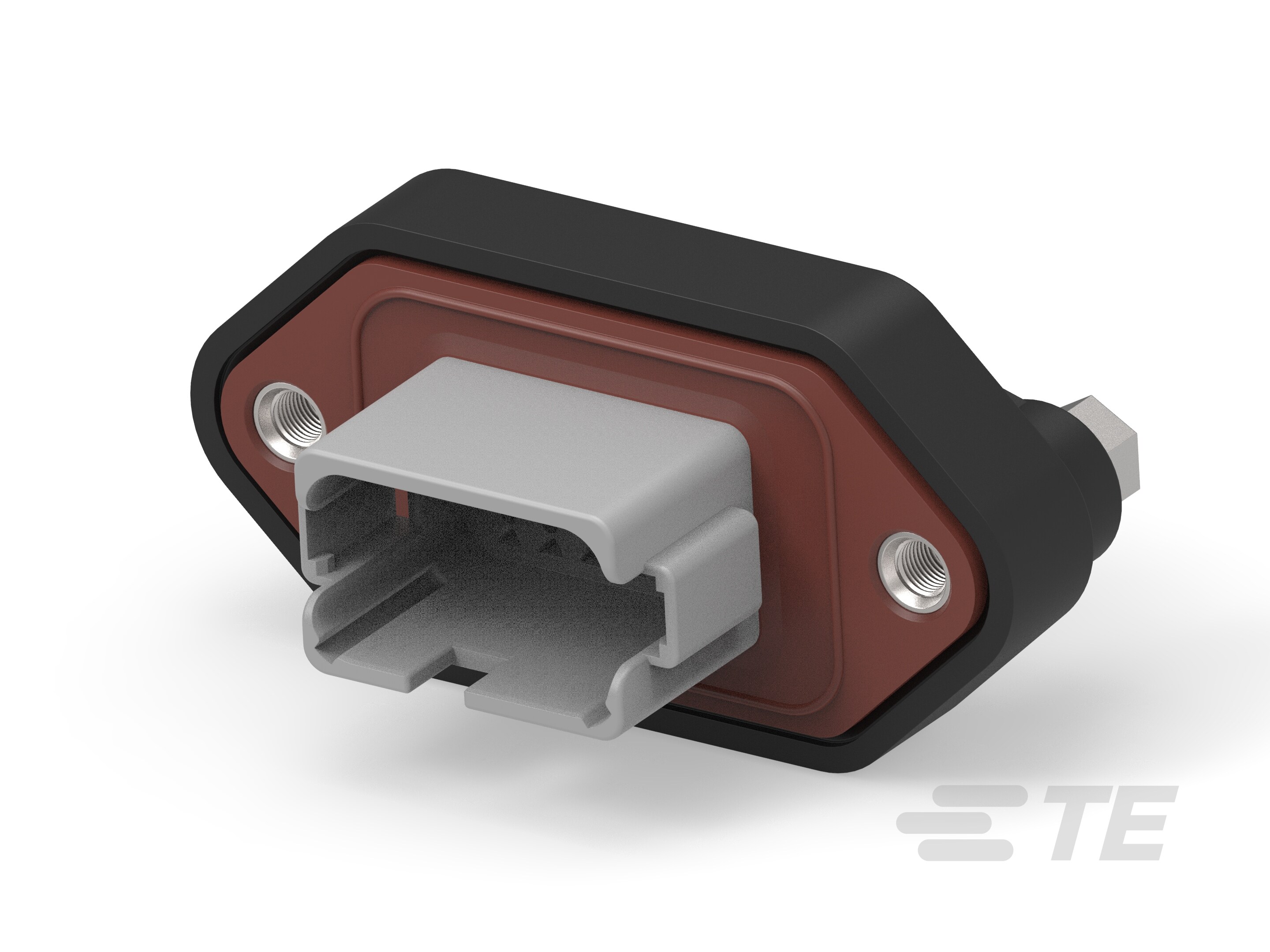 REC, 12P, GRY, E, ENH KEY, CAP, FLANGE,A-DT04-12PA-BL11