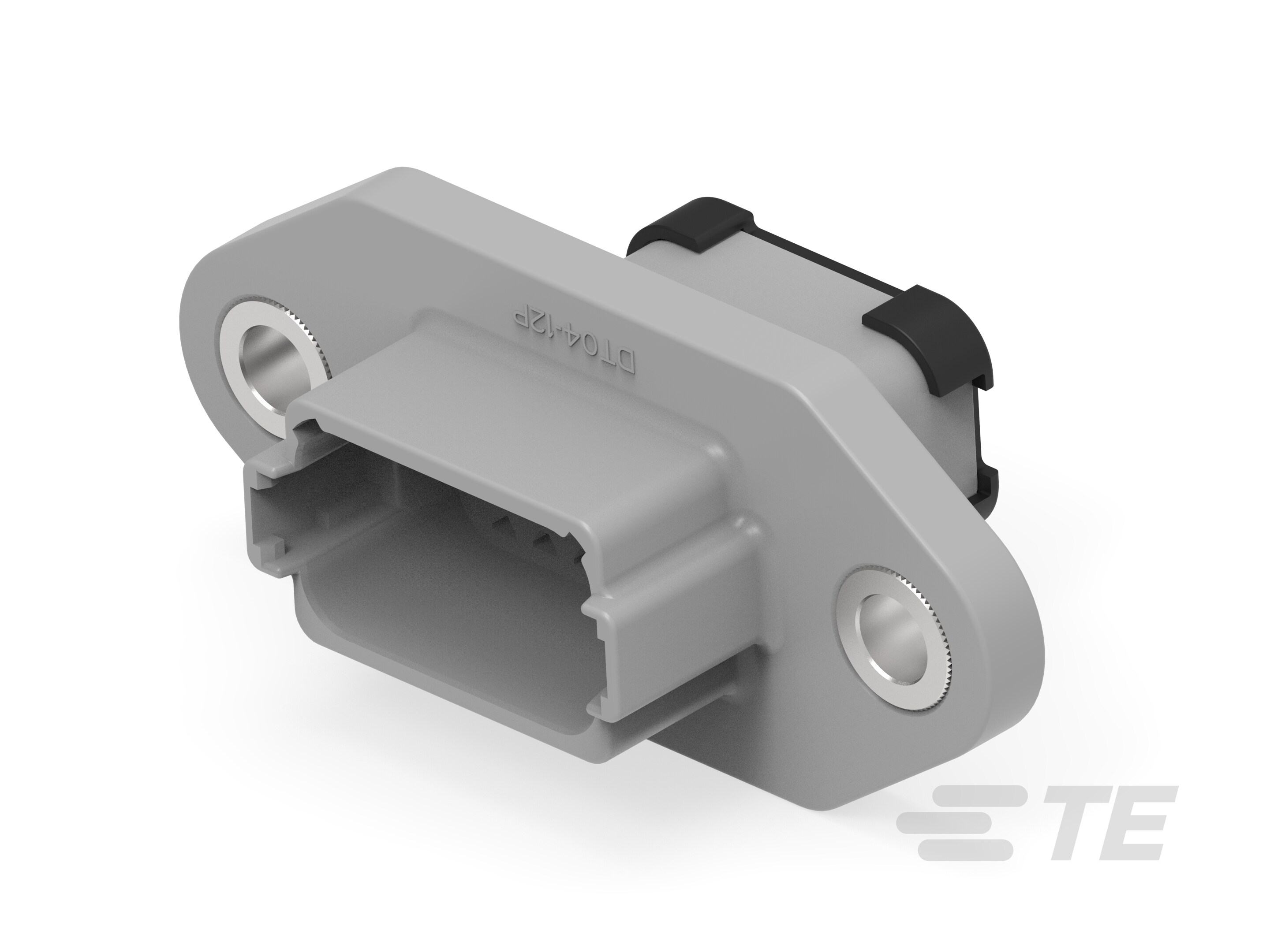 REC, 12P, GRY, N, CAP, FLANGE, A-DT04-12PA-LE03
